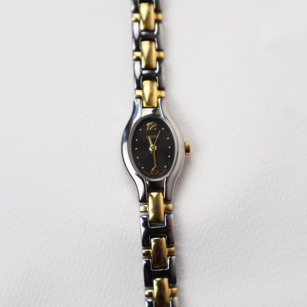 Vintage Two Tone Seiko with a Blue/ Black Face
