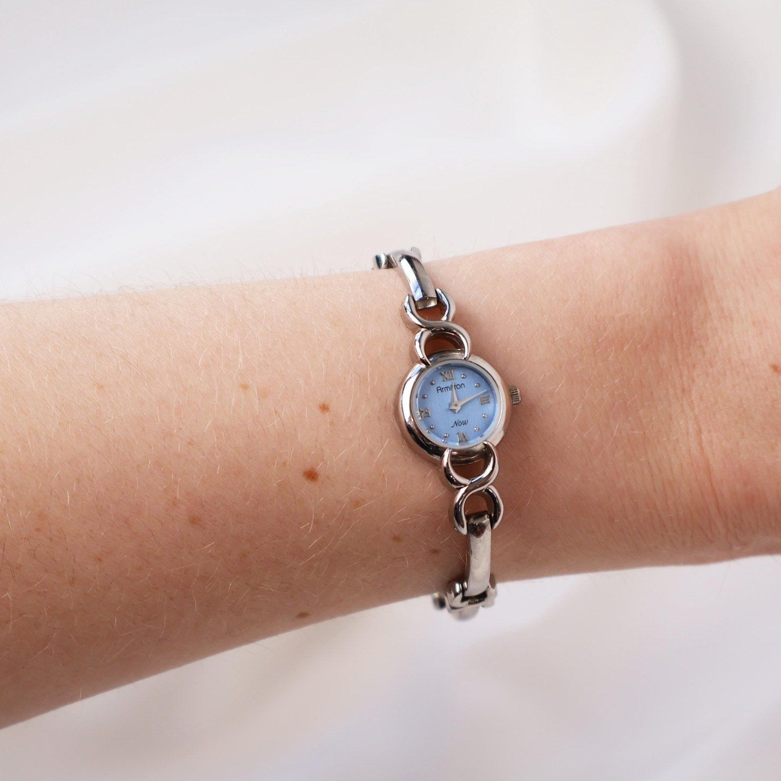 Vintage Armitron Bracelet Watch with Light Blue Face