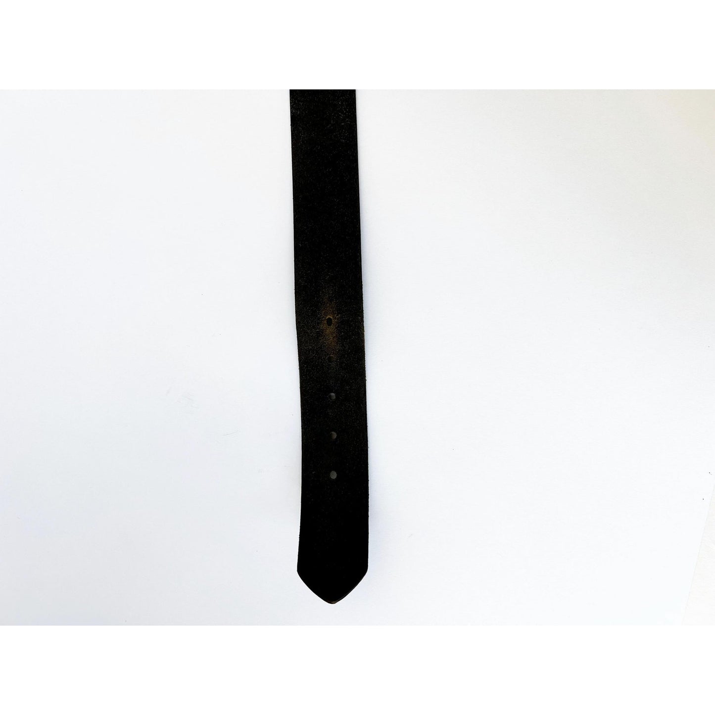 Vintage Black Genuine Leather Texture Embossed Belt