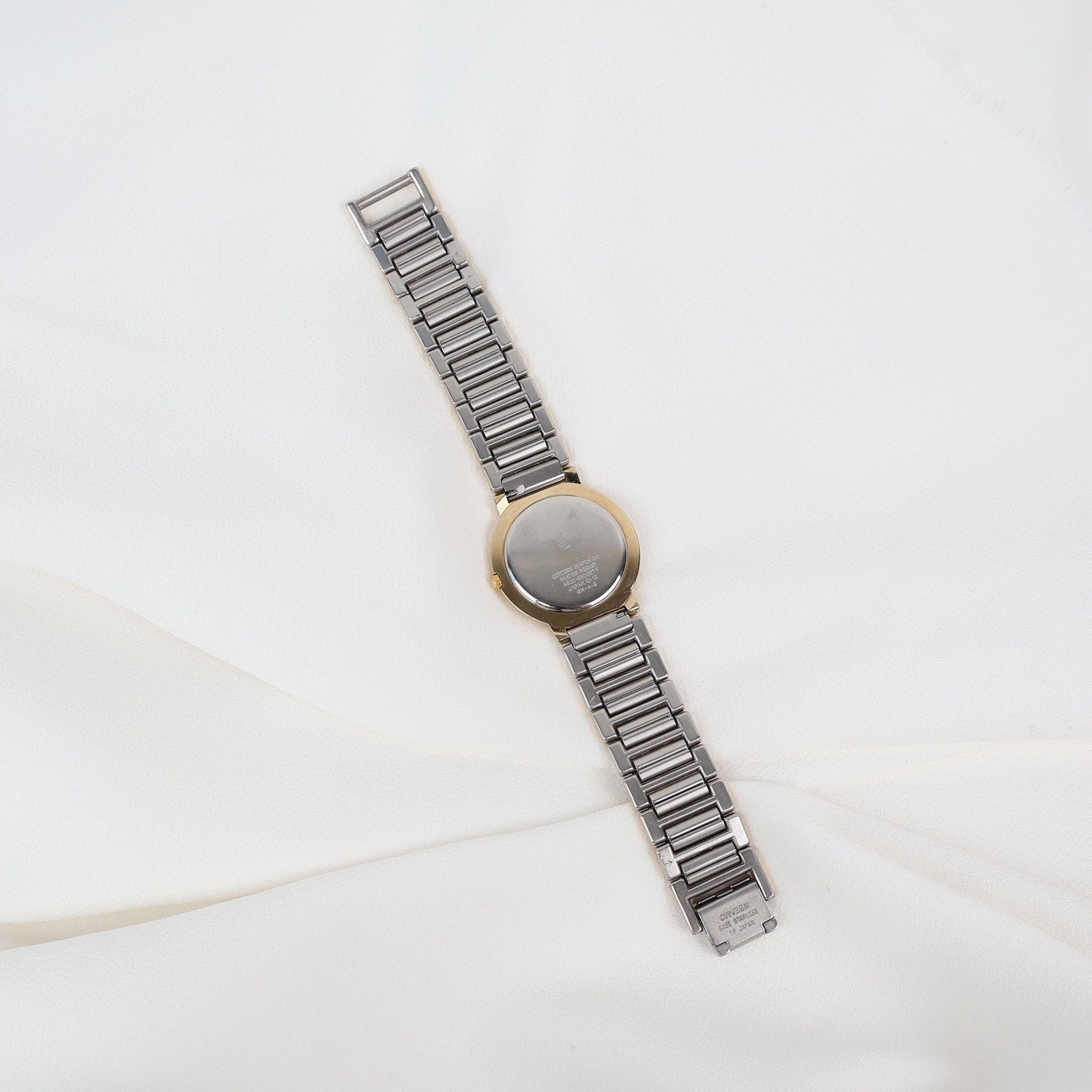 Stunning Two Tone Vintage YSL Watch with Yves Blue Face