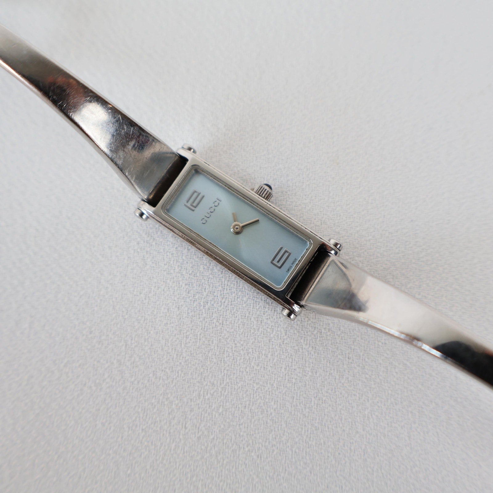 Vintage Gucci Horse-bit Watch with Blue Face