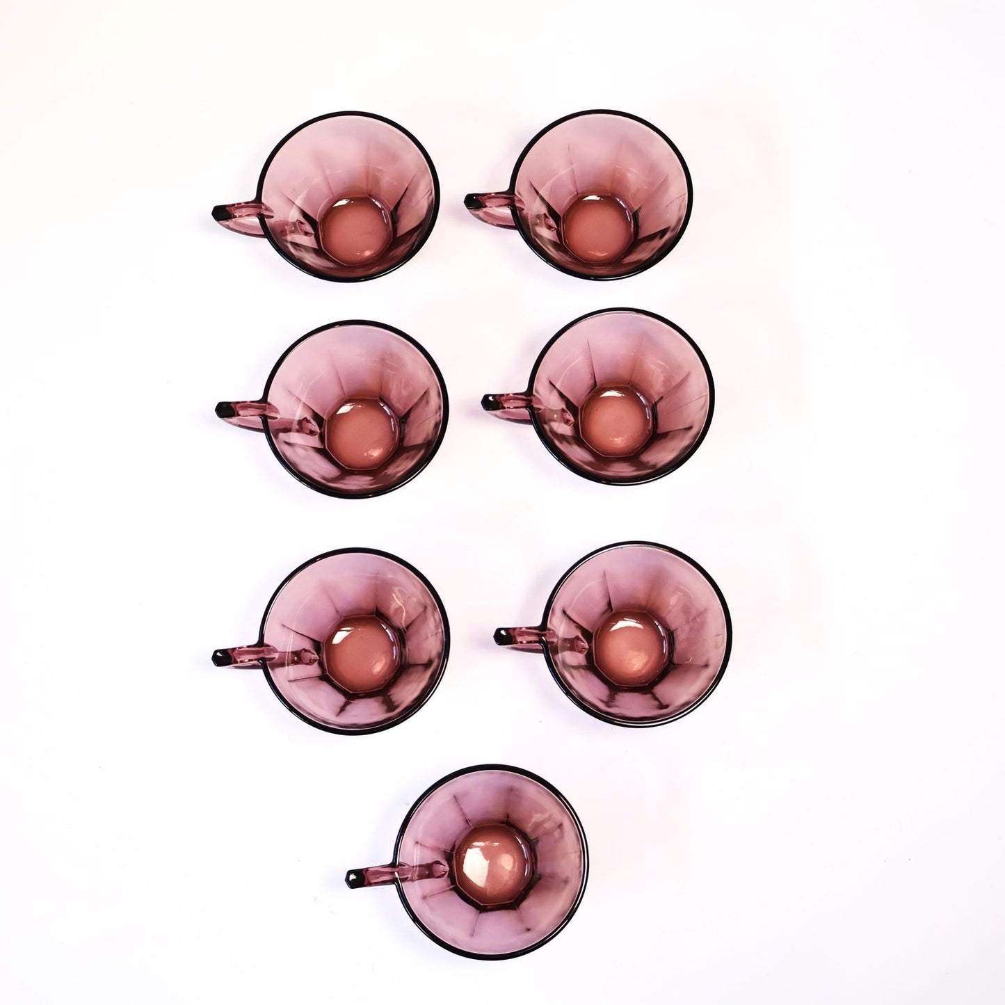 Vintage Deep Mauve Glass Tea Set