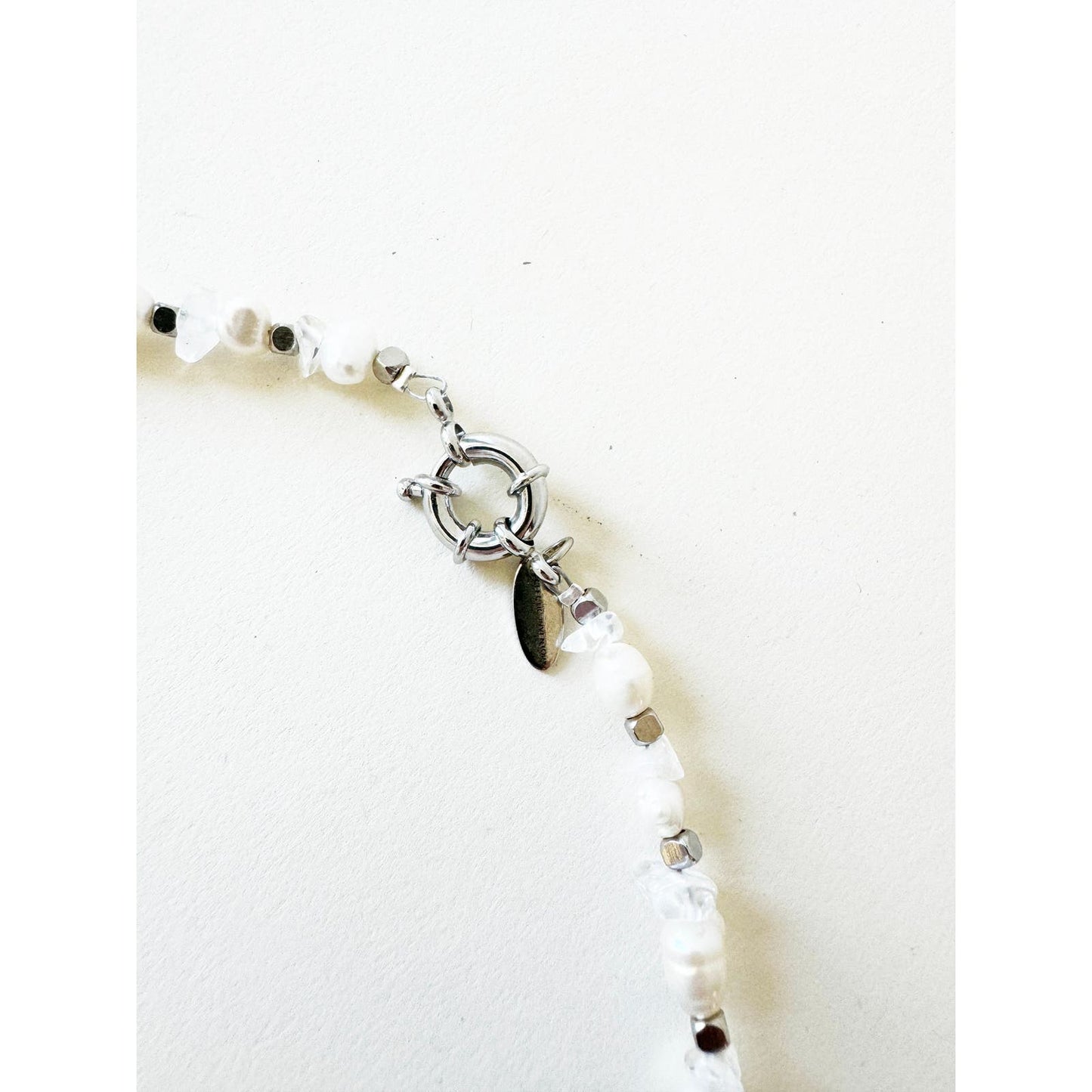 Watch Necklace | Vintage One of a Kind Pearl and Crystal Watch Choker 10K Gold Face by