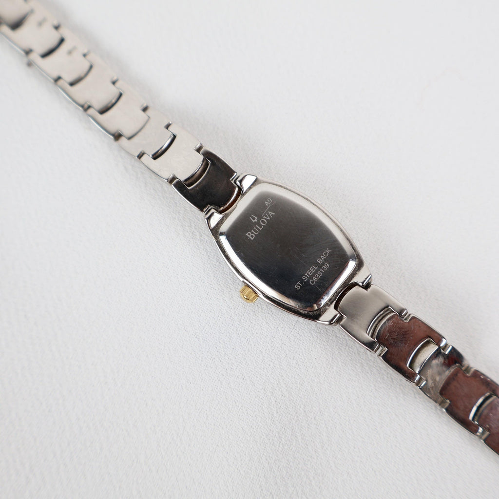 Vintage Two Tone Caravelle by Bulova Watch with Floral Details