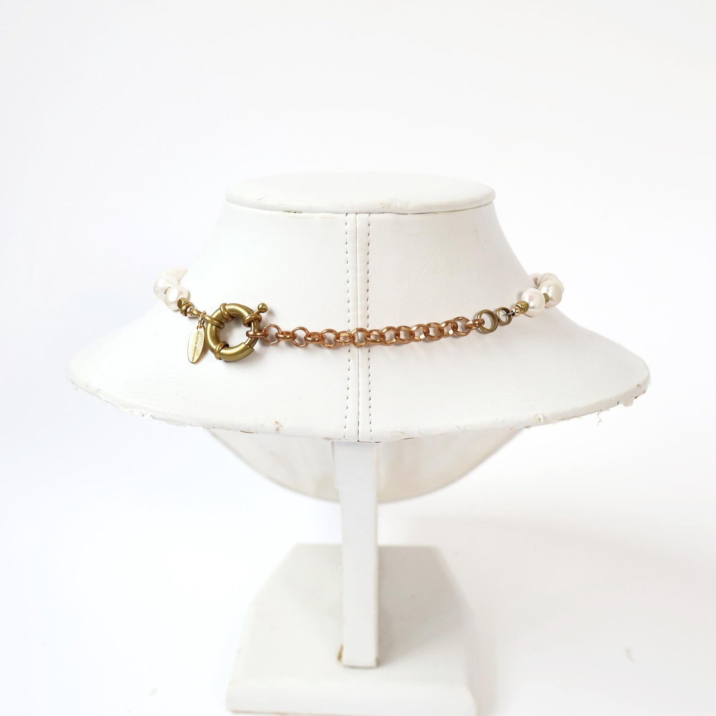 Reworked Gold and Pearl Choker Necklace with Vintage Watch Face (Nonworking) | PICARD