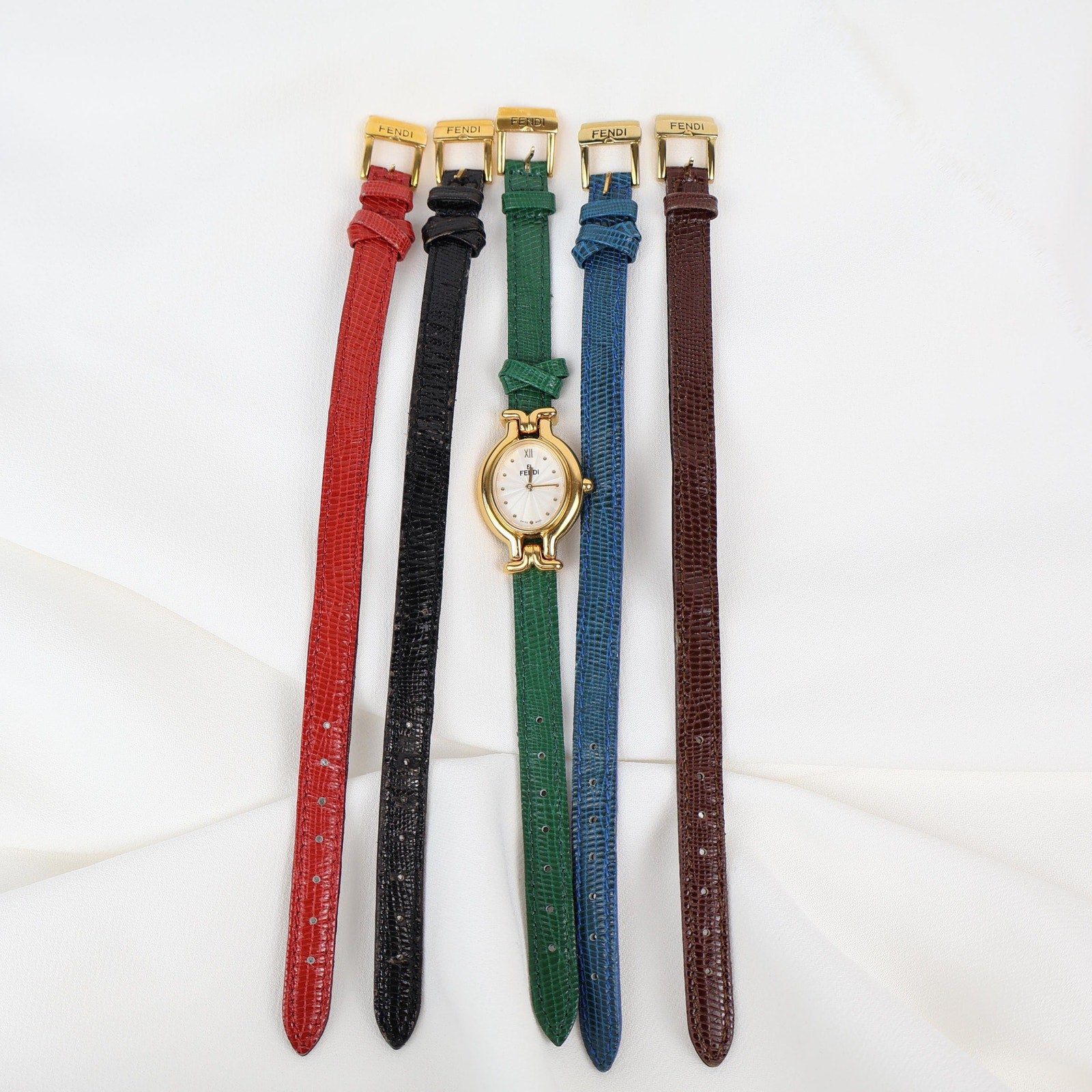 Stunning Vintage Fendi Watch with Interchangeable Leather Straps