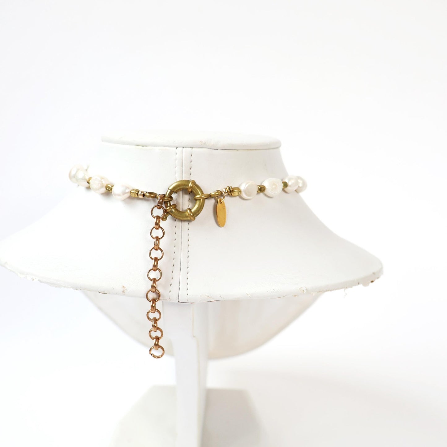Reworked Gold and Pearl Choker Necklace with Vintage Watch Face (Nonworking) | PICARD