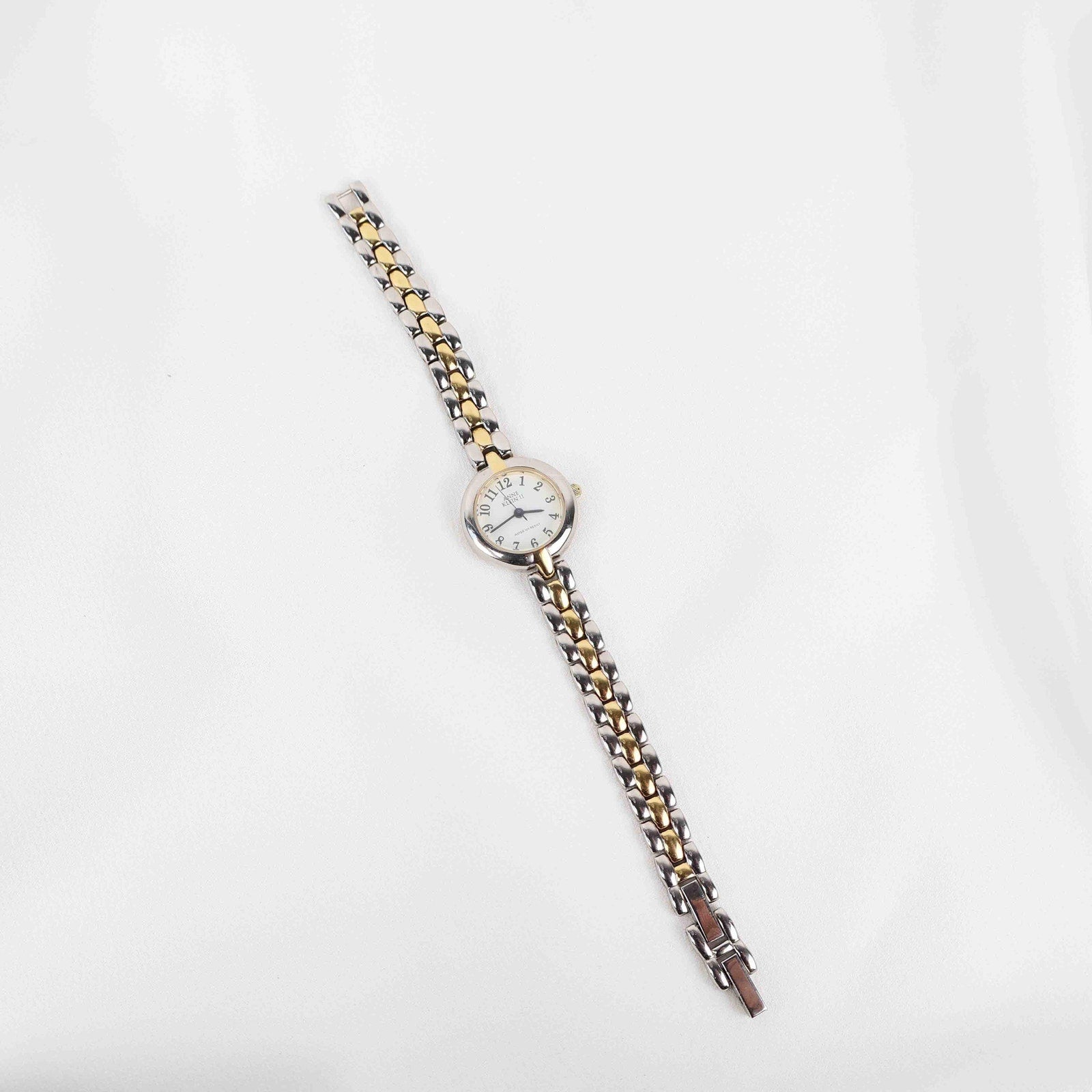 Vintage Anne Klein Circle Face Watch – Two Tone Bracelet (Working Battery)
