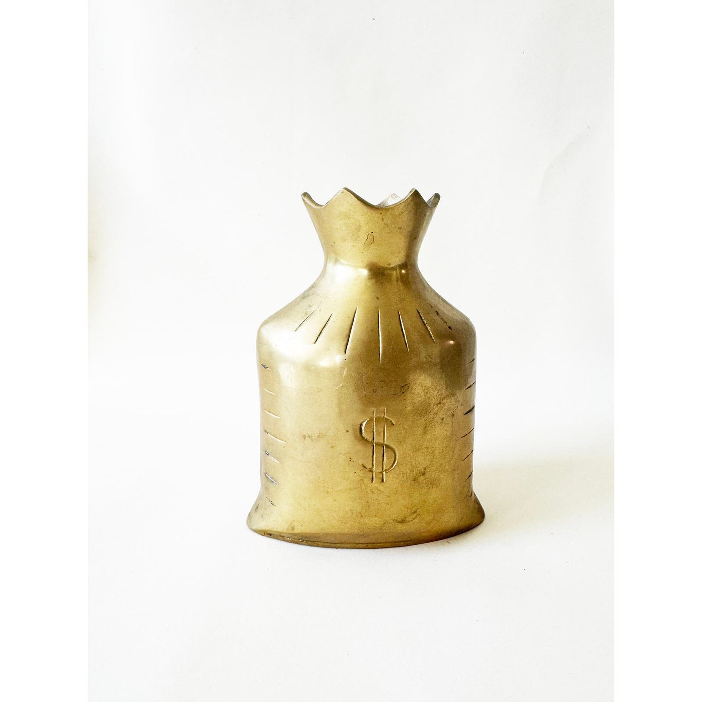 Vintage Solid Brass Coin Bag