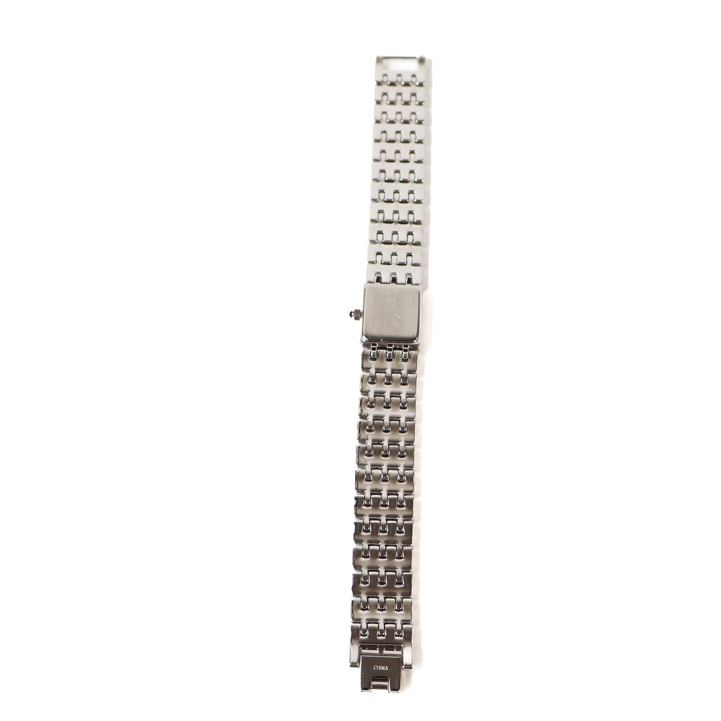 Vintage Silver Watch with Black Square Face | ANNE KLEIN