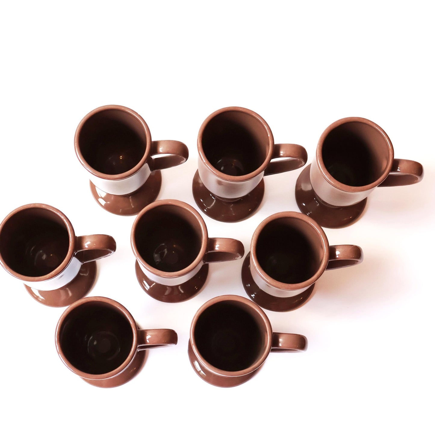 Vintage Chocolate Mauve Ceramic Hot Chocolate Mug Set