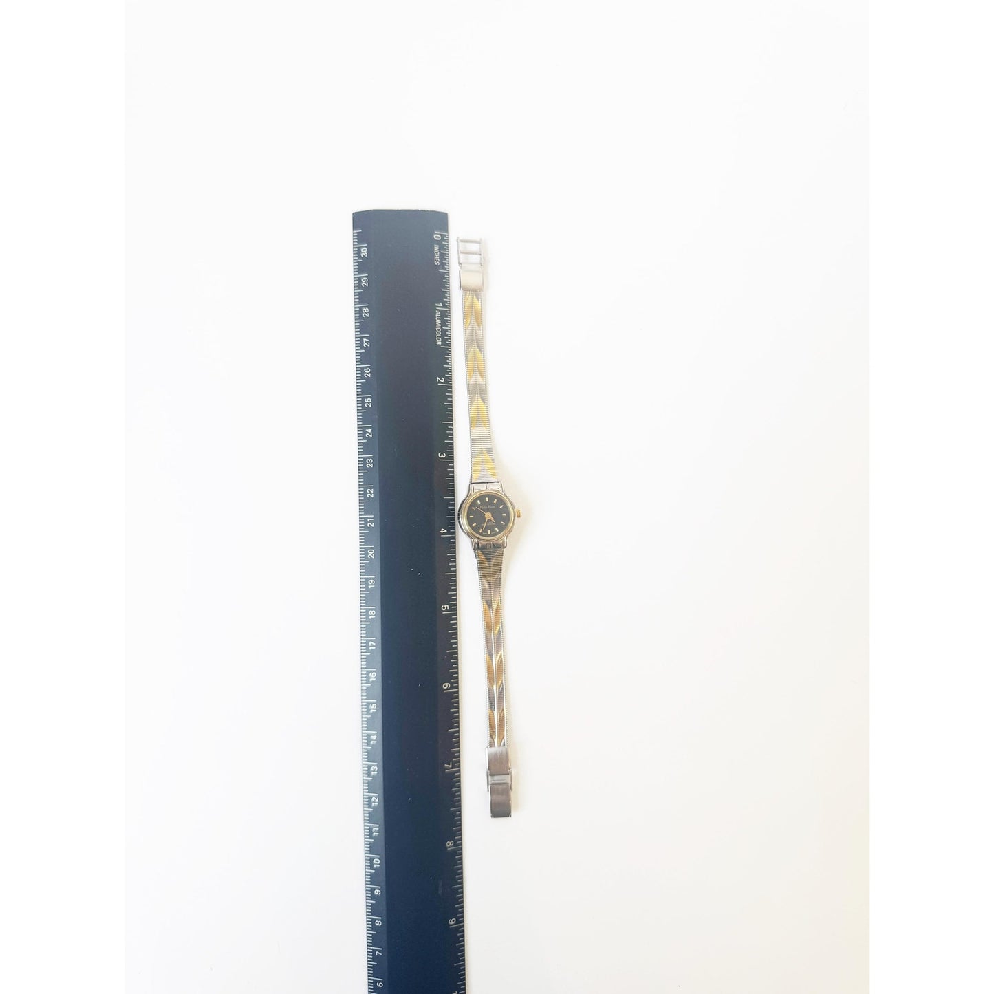 Vintage Two Toned Watch with Black Face l Philip Persio