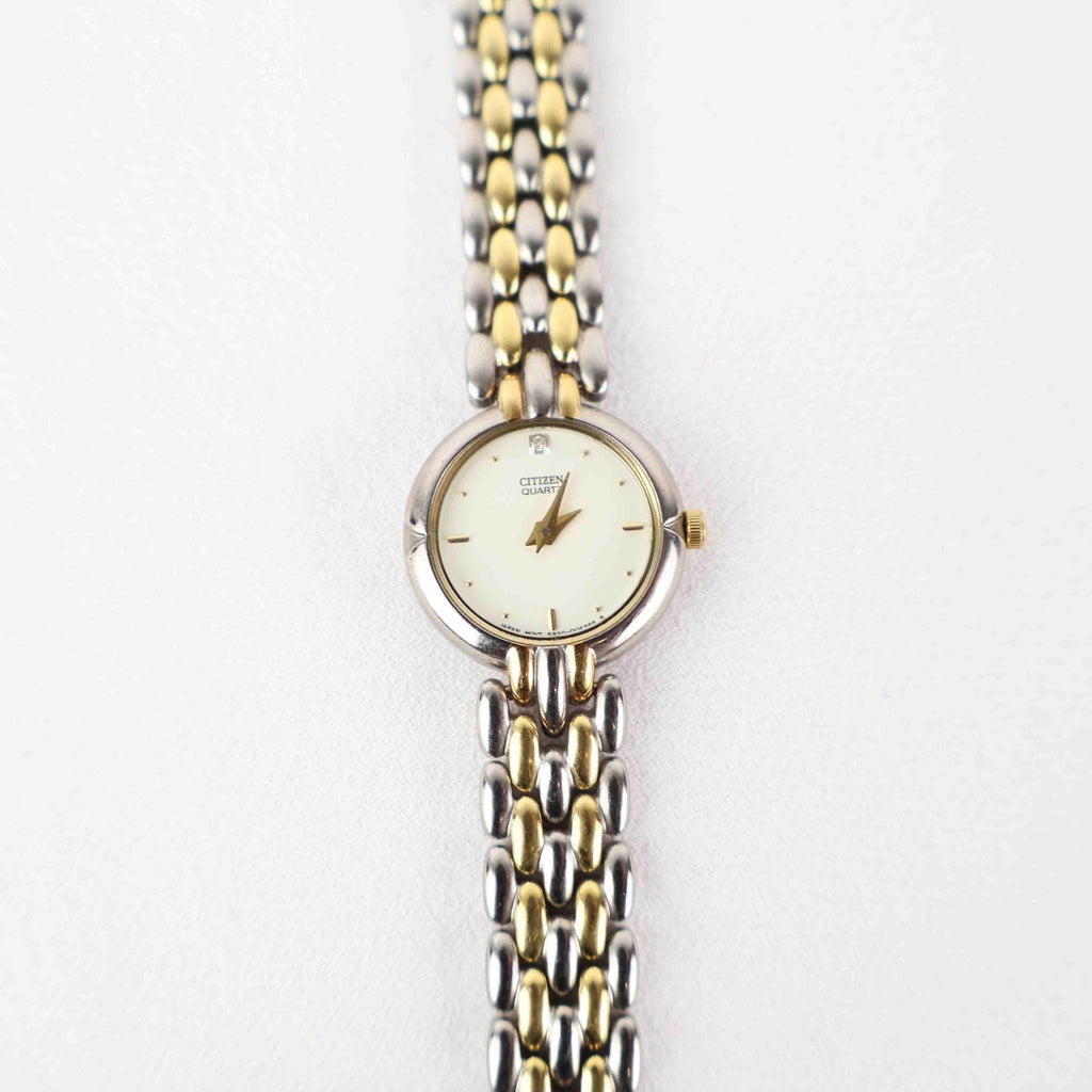Vintage Citizen Round Face Watch – Two Tone Bracelet (Working Battery)
