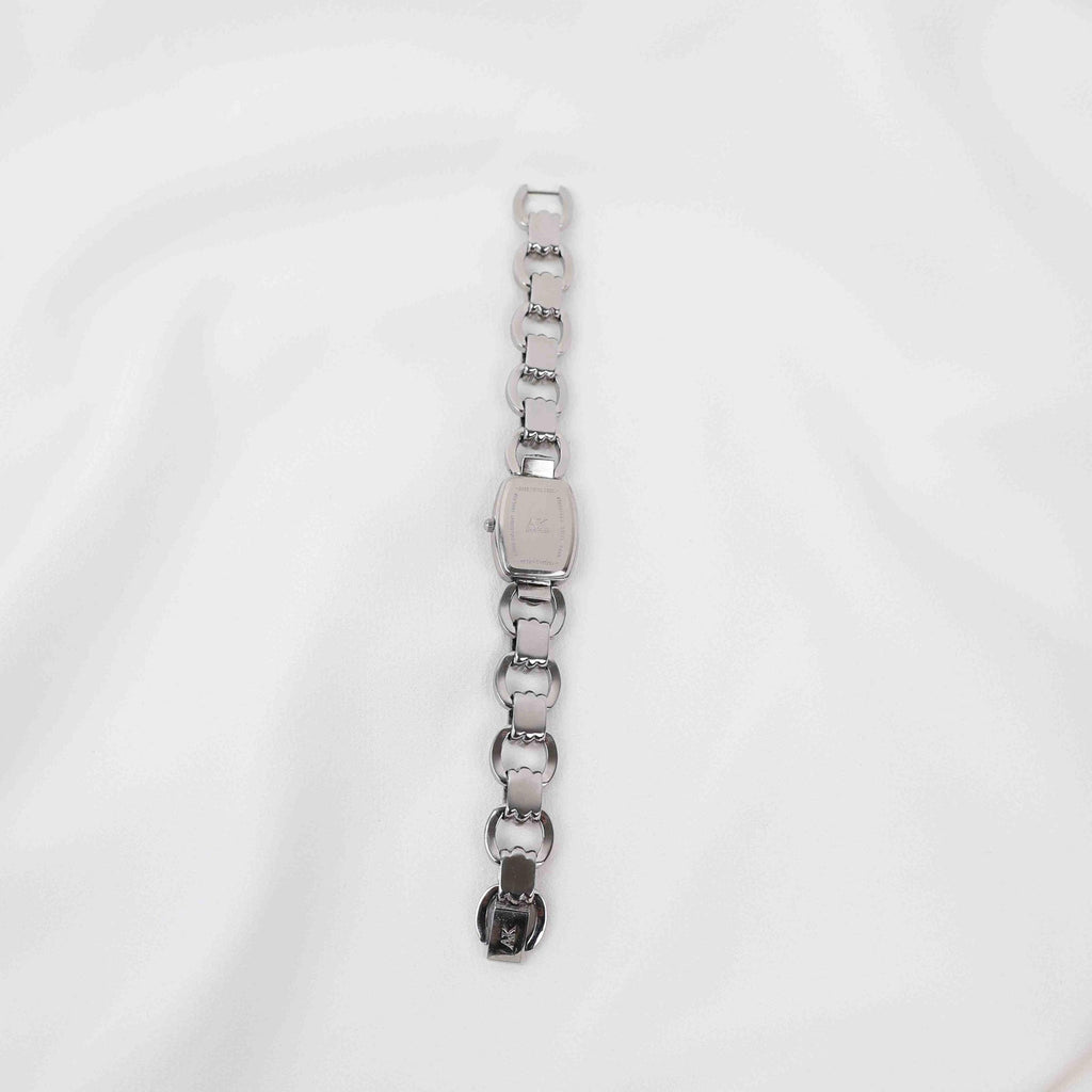 Vintage Anne Klein Rectangle Face Watch – Silver Tone Bracelet (Working Battery)