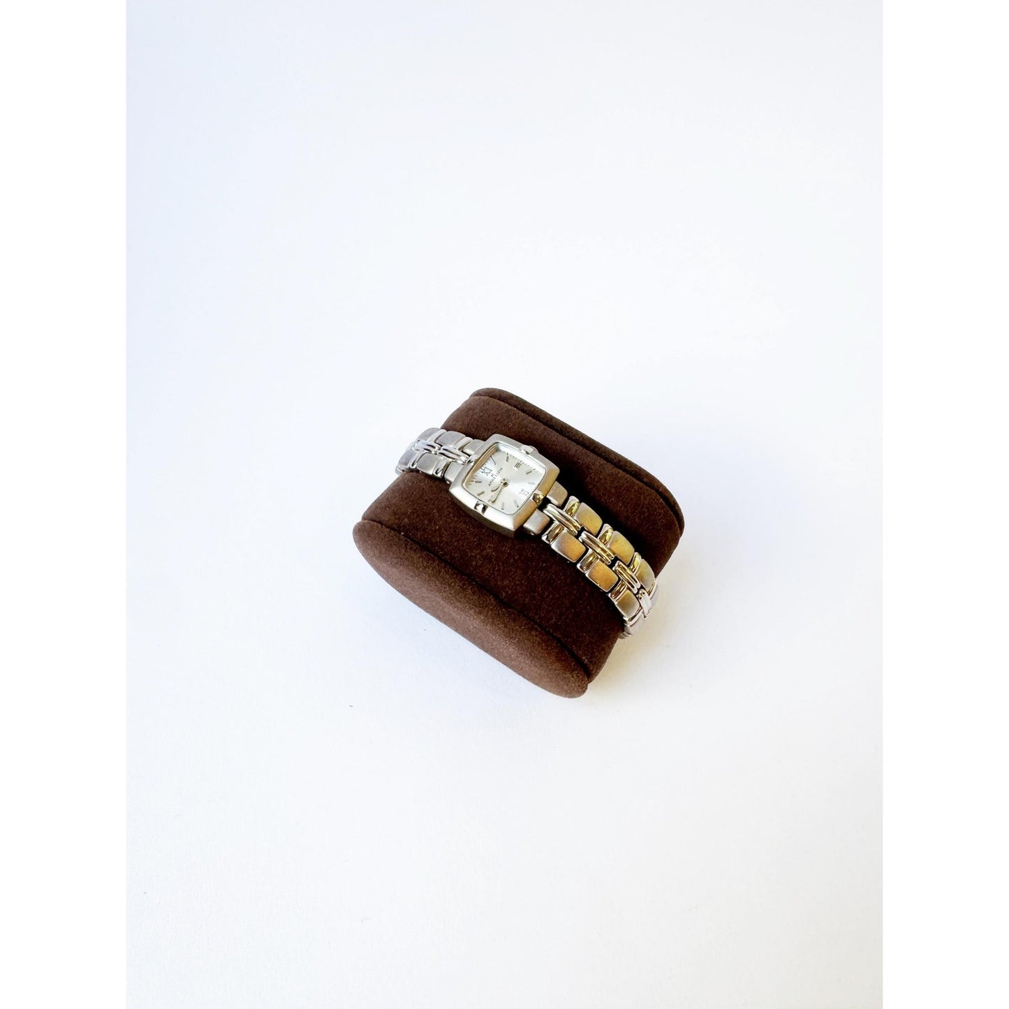 Vintage Silver Watch with Square Silver Face | ANNE KLEIN