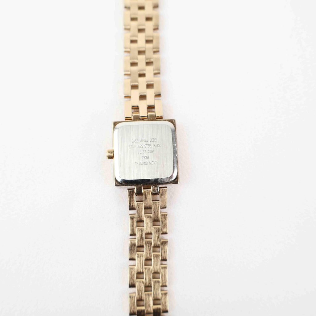 Vintage Armitron Square Face Watch – Gold Tone Bracelet (Working Battery)