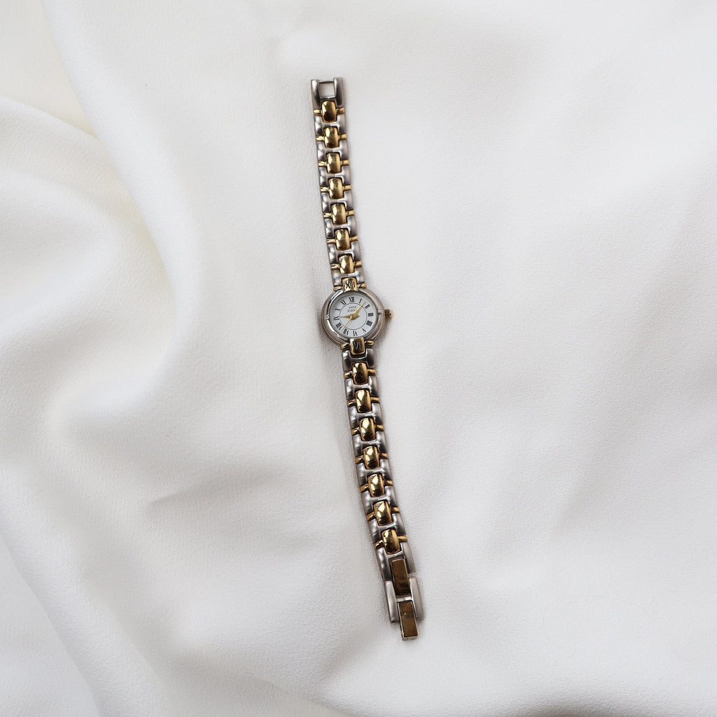 Vintage Two Tone Anne Klein II Small Cocktail Watch
