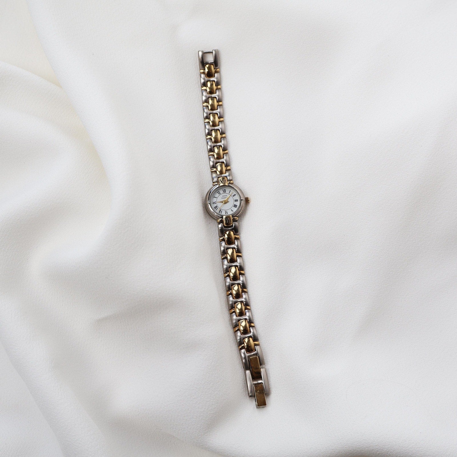 Vintage Two Tone Anne Klein II Small Cocktail Watch
