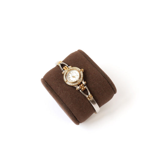Vintage Two-Toned Watch with White Round Face | ANNE KLEIN II