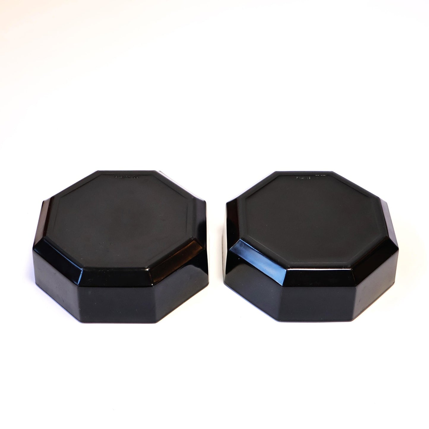 Vintage Black Octagonal Bowl Set