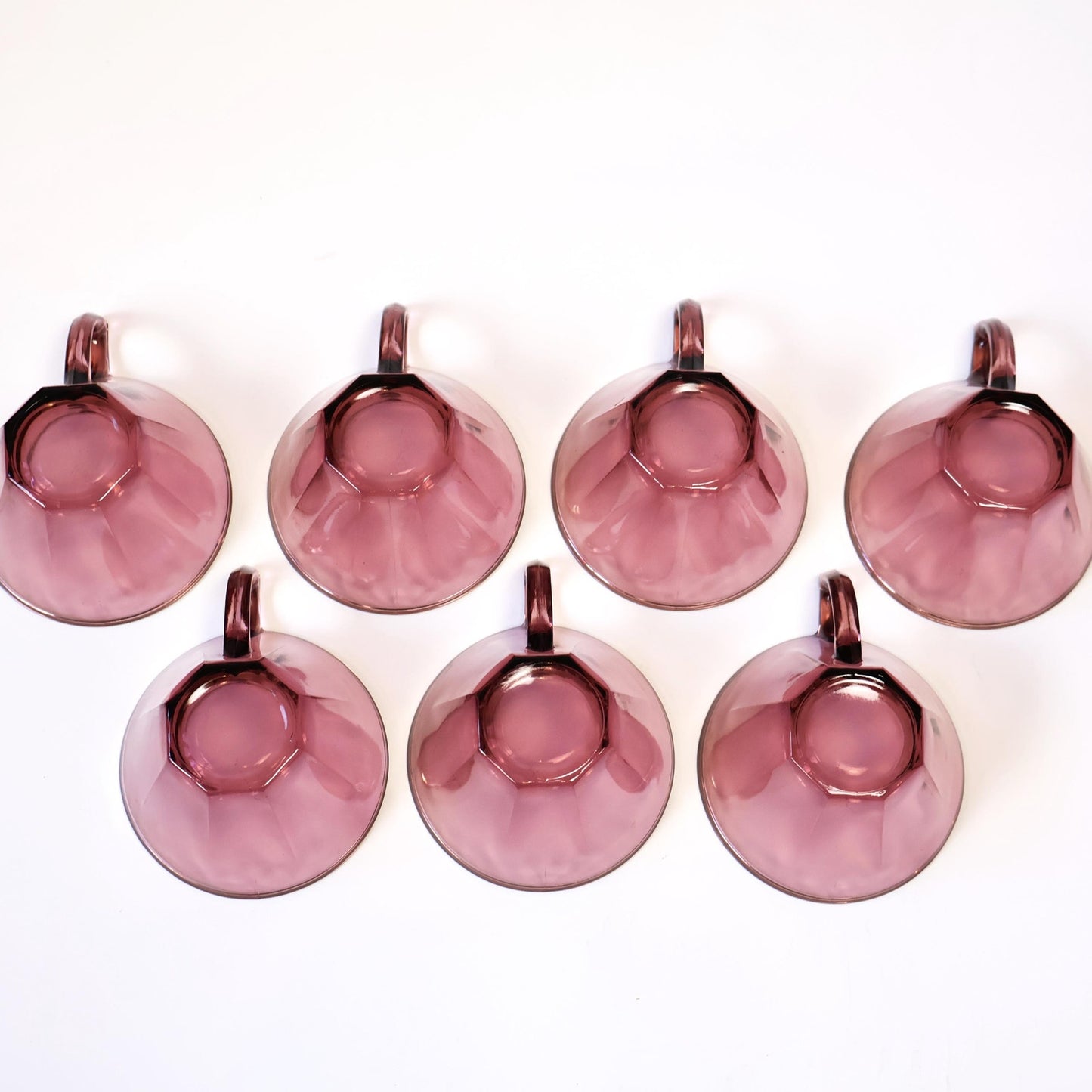 Vintage Deep Mauve Glass Tea Set