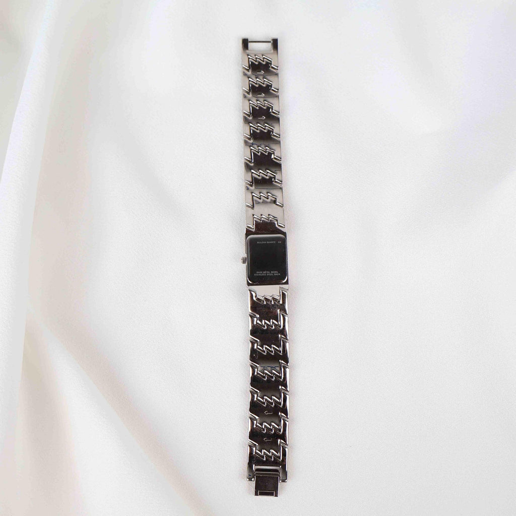 Vintage Silver Tone Bulova Watch with Rectangle Watch Face