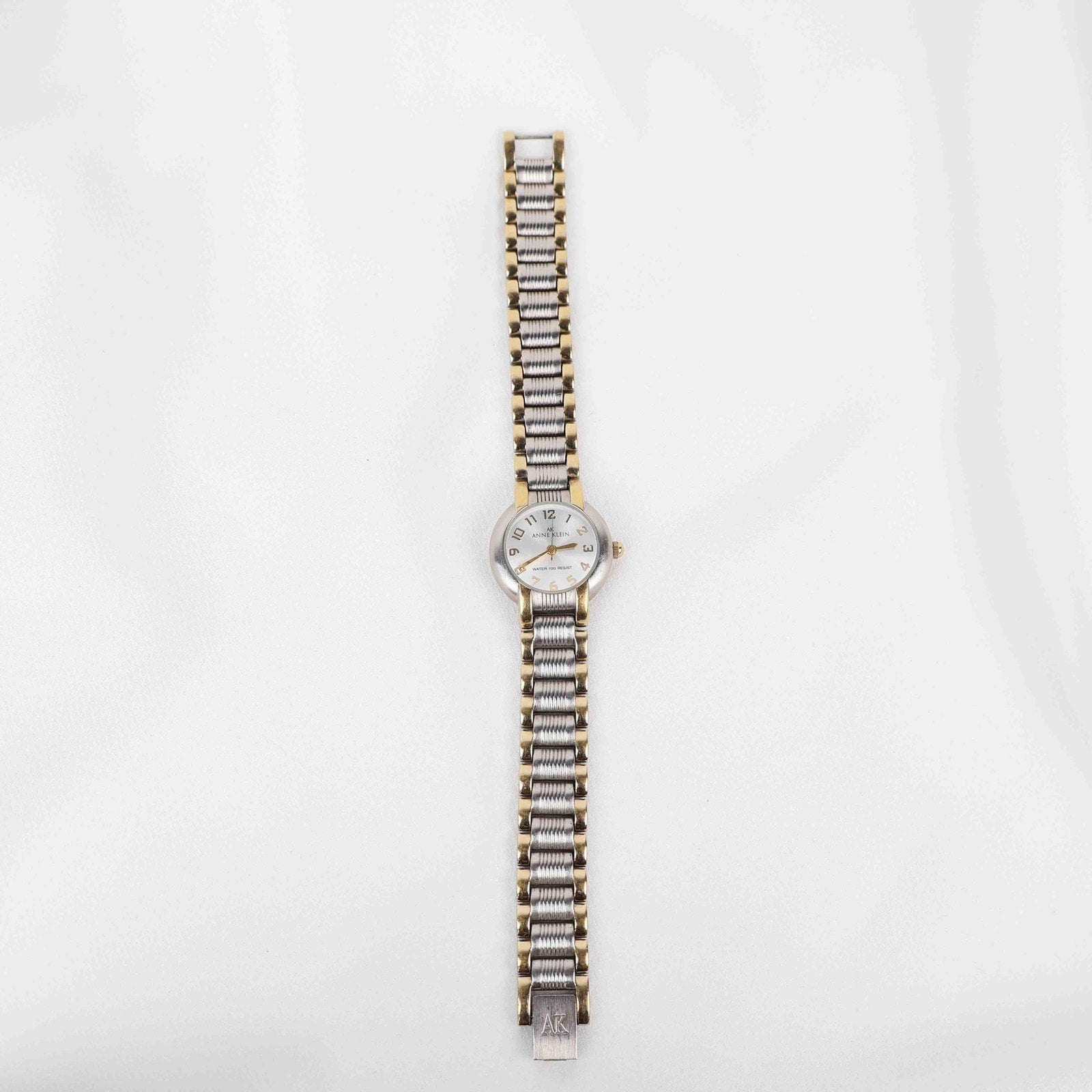 Vintage Anne Klein Circle Face Watch – Two Tone Bracelet (Working Battery)