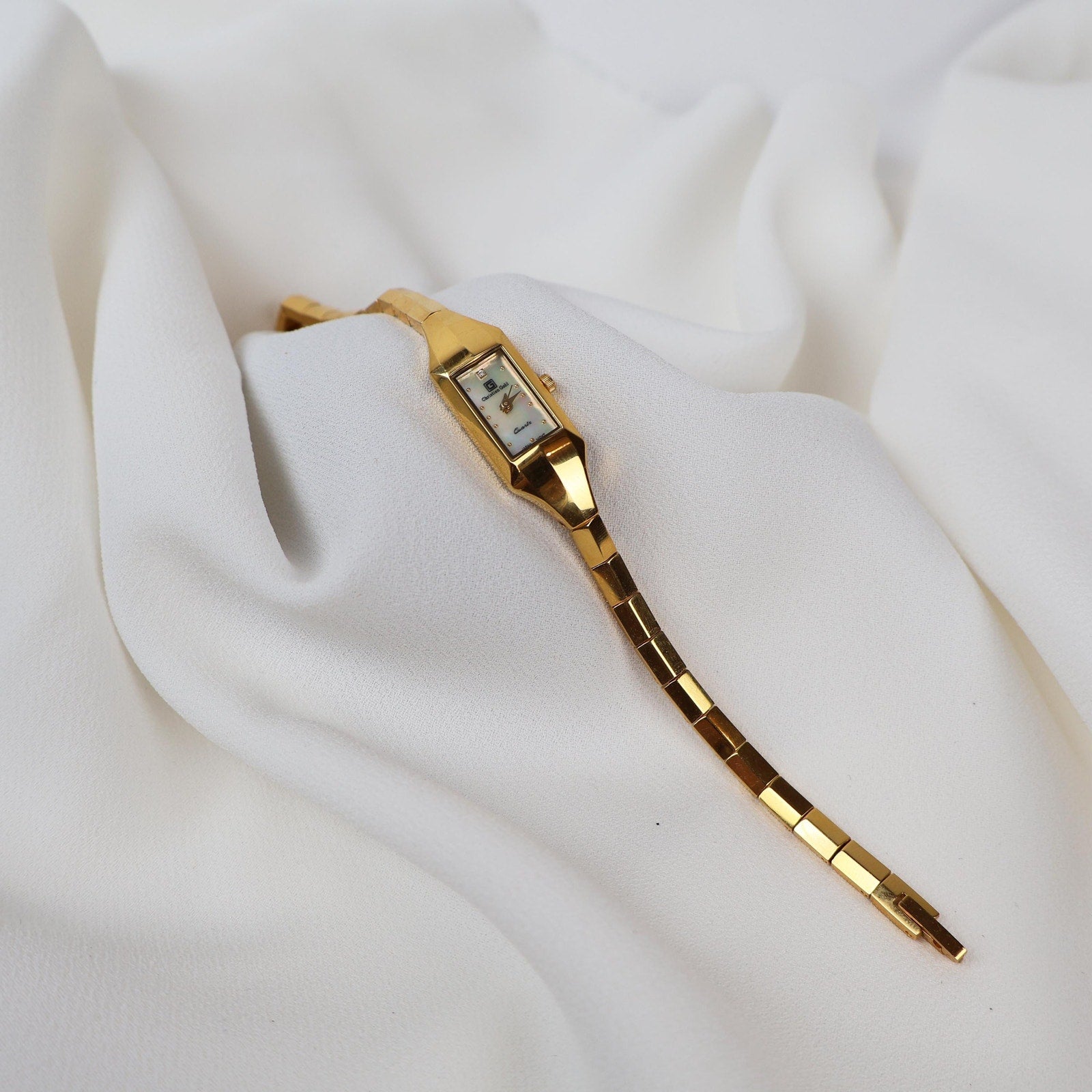 Vintage 18k Gold Plated Christian Gold Watch