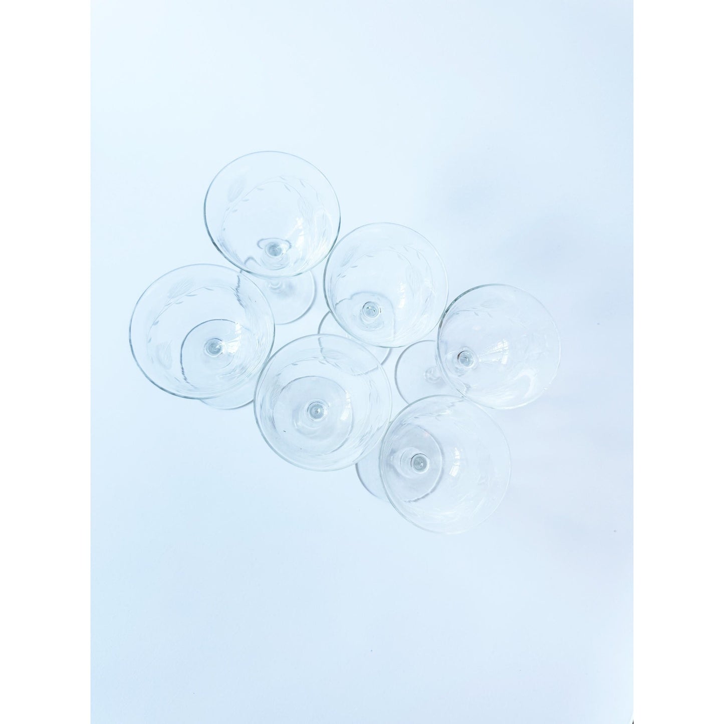 Vintage Clear Petite Light Drink Ware Set of 6 | Clear Classic Glasses