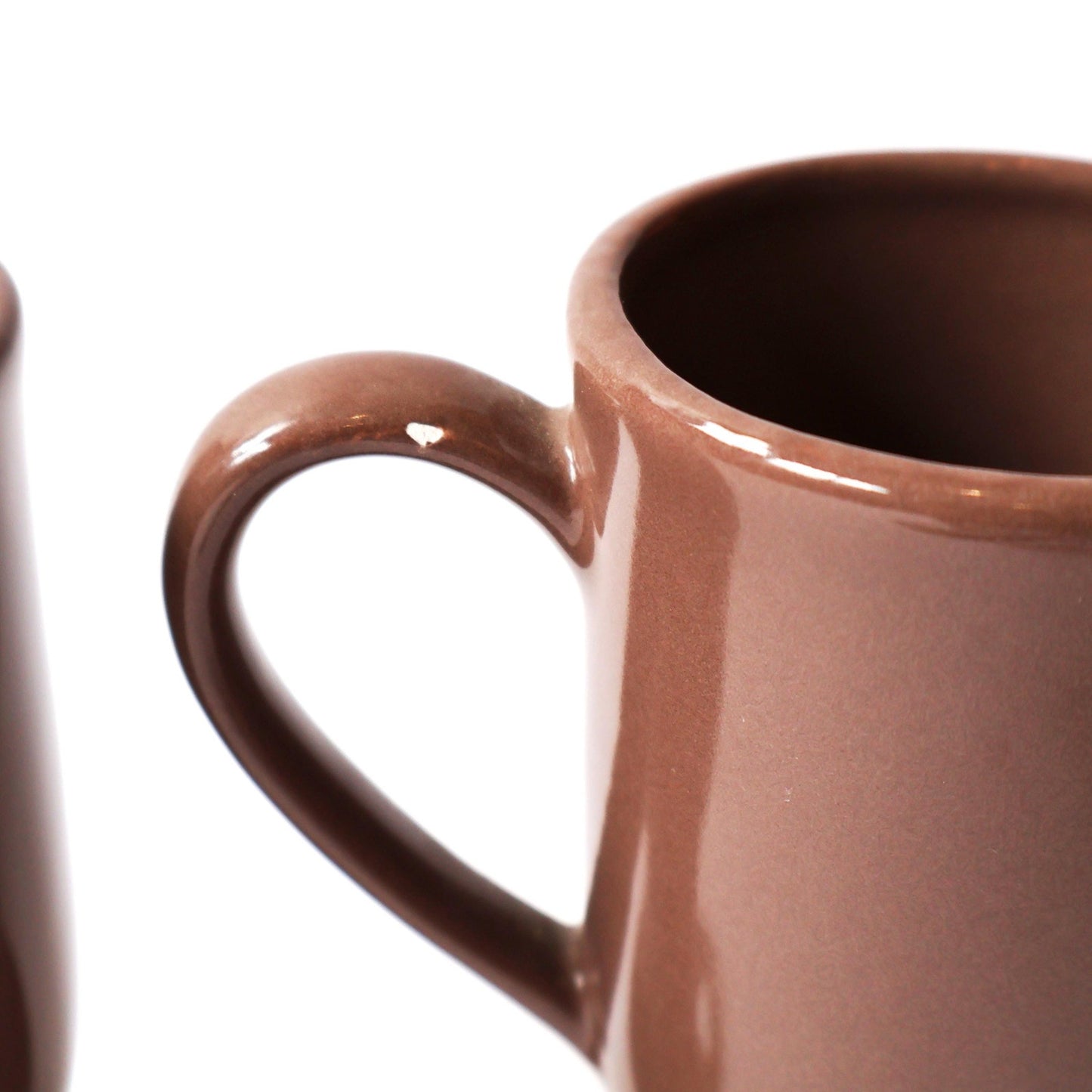 Vintage Chocolate Mauve Ceramic Hot Chocolate Mug Set