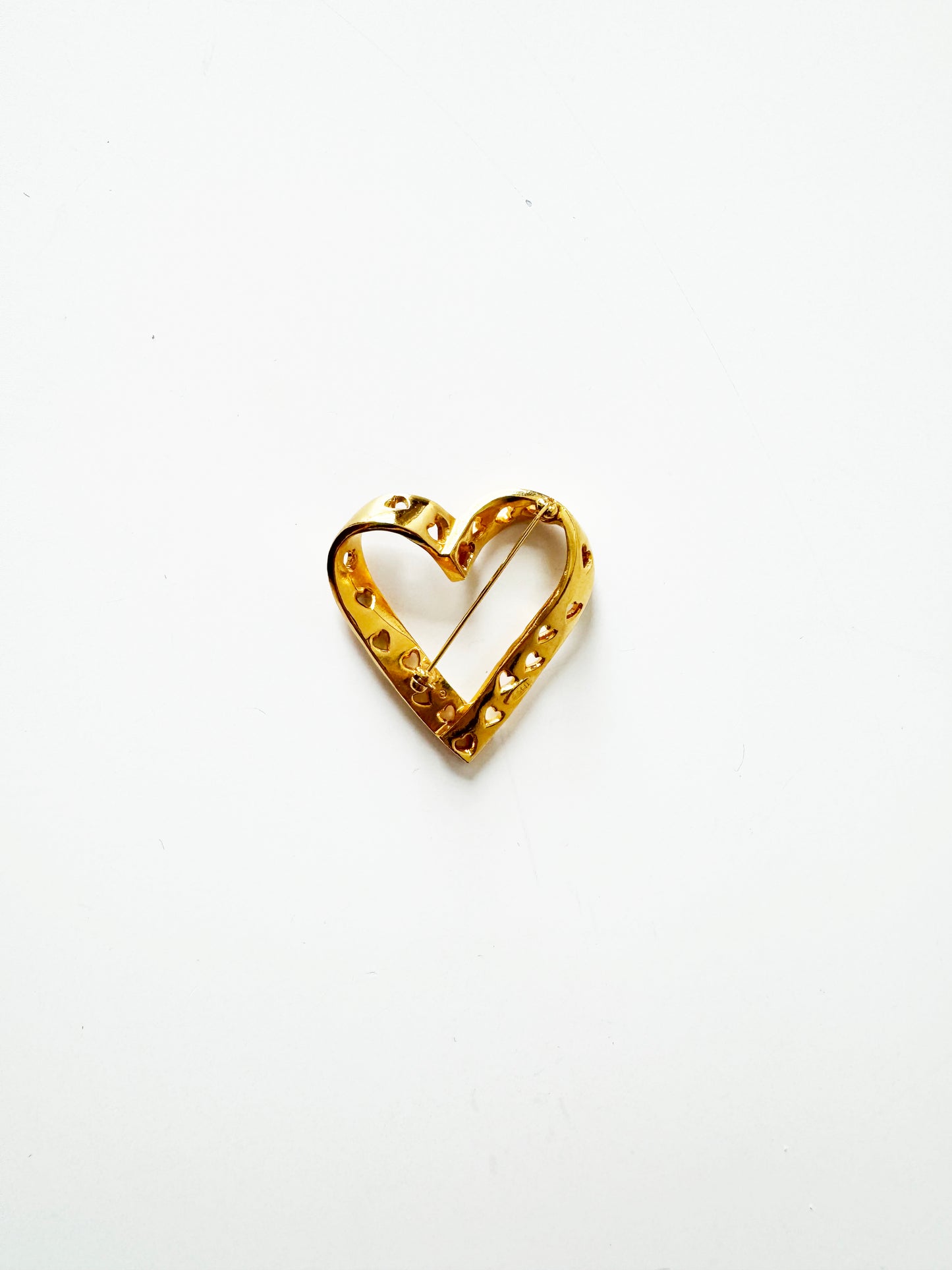 Vintage Large Heart Brooch