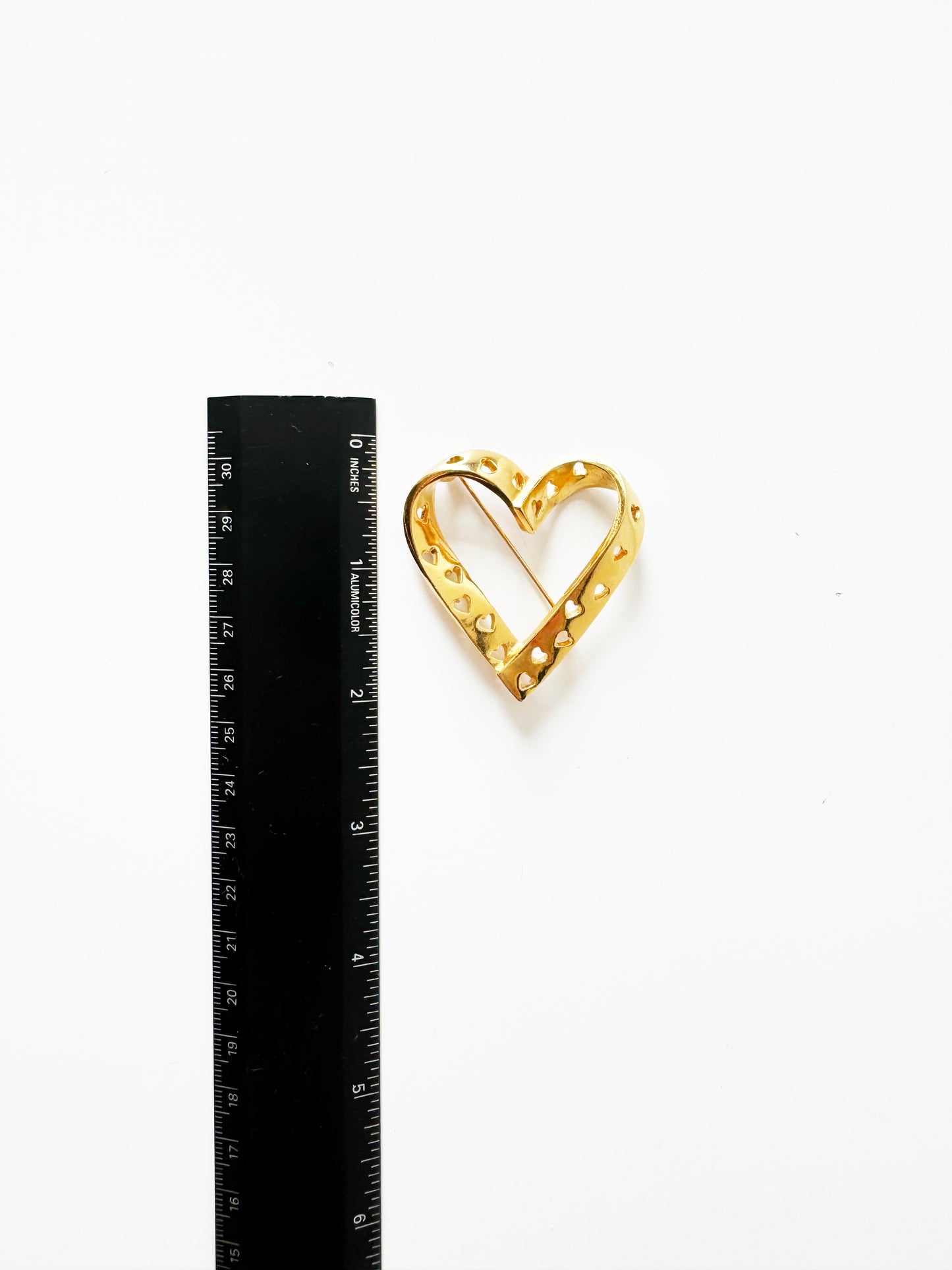 Vintage Large Heart Brooch