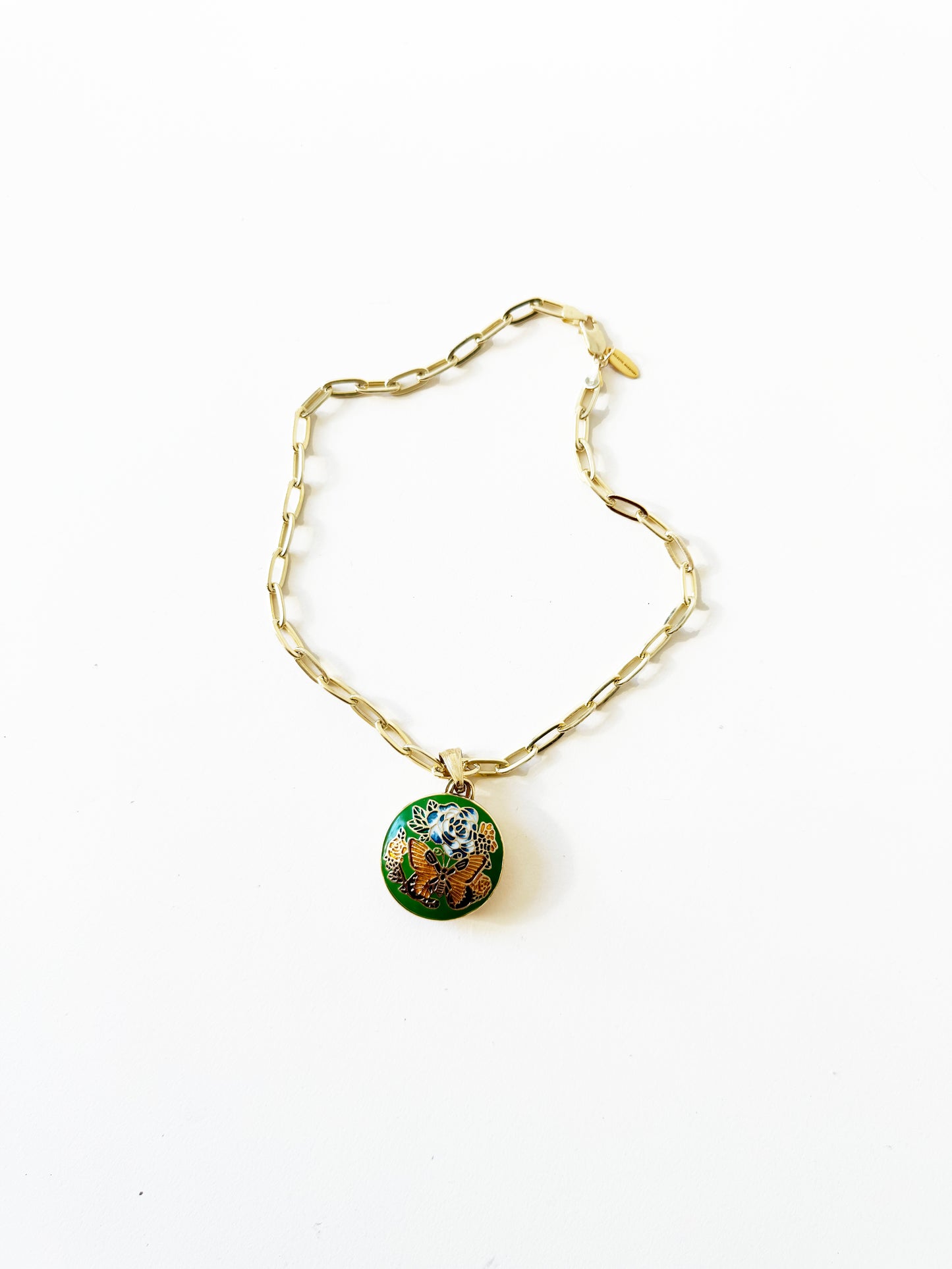 Watch Flower Charm Necklace | 925 Gold Vermeil Chain