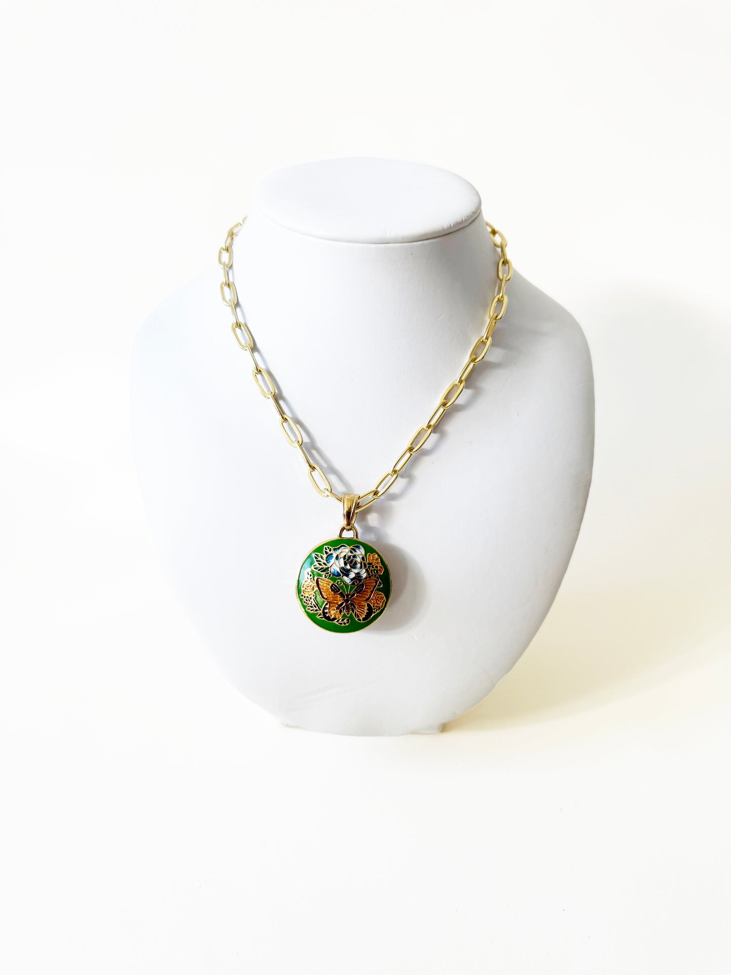 Watch Flower Charm Necklace | 925 Gold Vermeil Chain