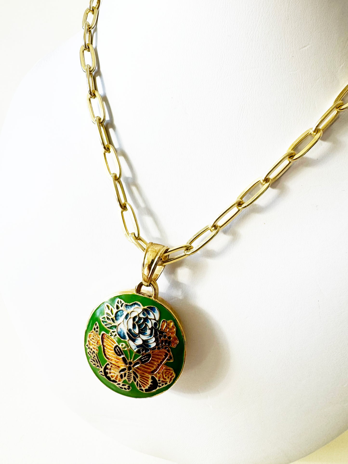 Watch Flower Charm Necklace | 925 Gold Vermeil Chain
