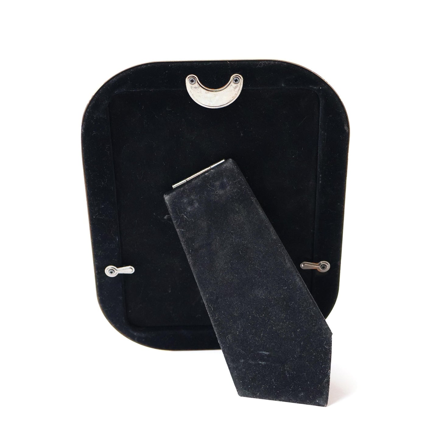 Vintage Brass 7"x 9" Picture Frame: Modernist Gold Tabletop Decor