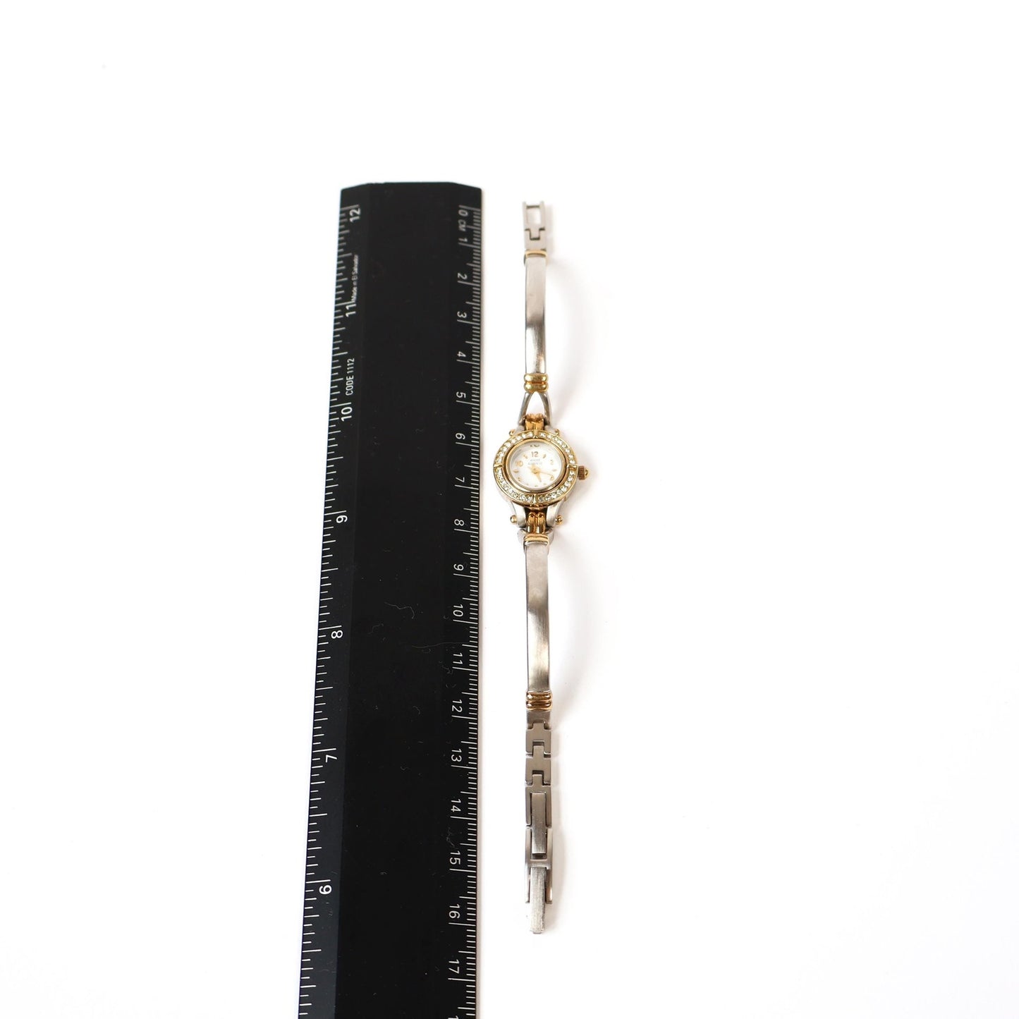 Vintage Two-Toned Watch with White Round Face | ANNE KLEIN II