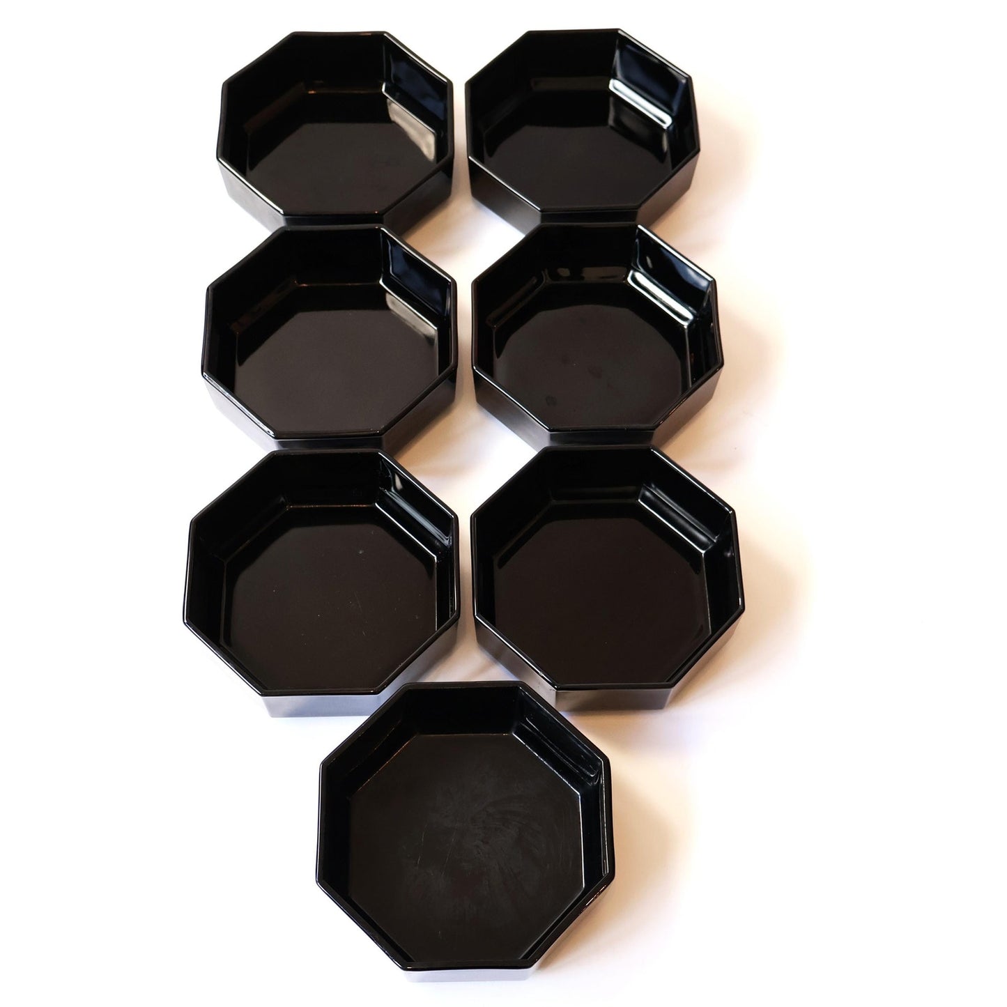 Vintage Black Octagonal Bowl Set