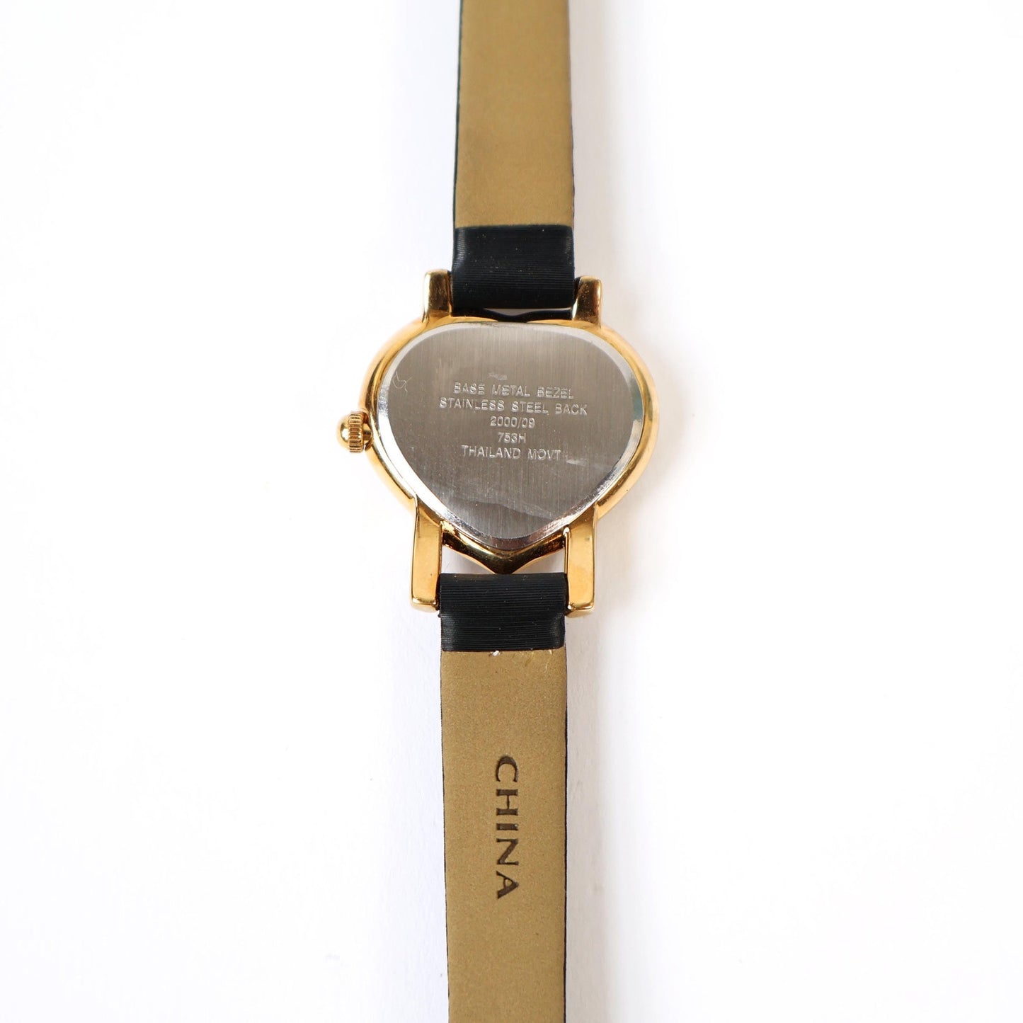 Vintage Leather Watch with Mother of Pearl Heart Shaped Face | SULTON