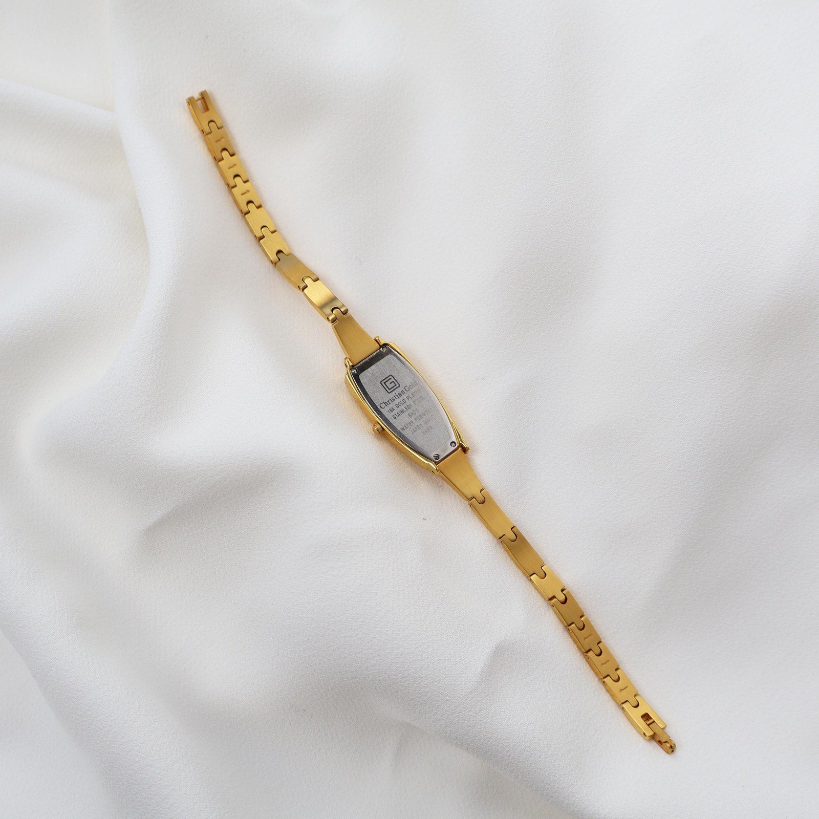 Vintage 18k Gold Plated Christian Gold Watch