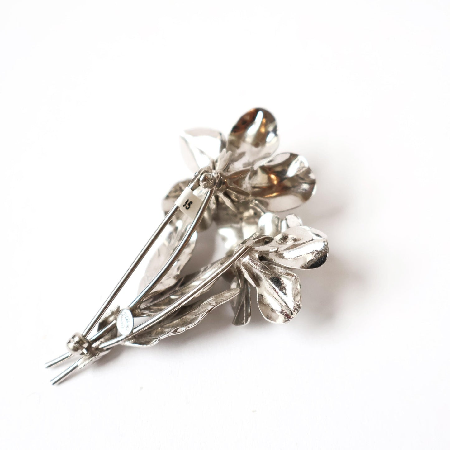 Vintage Sterling Flower Bouquet Brooch