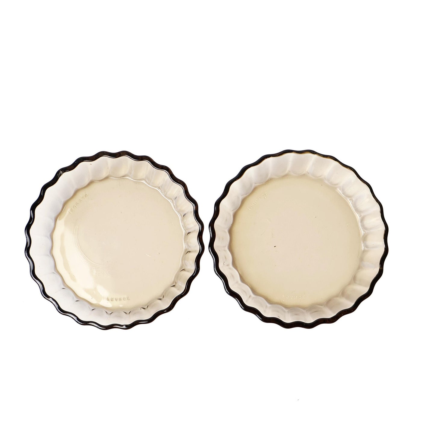 Vintage Brown Glass Bowls: Set of 2