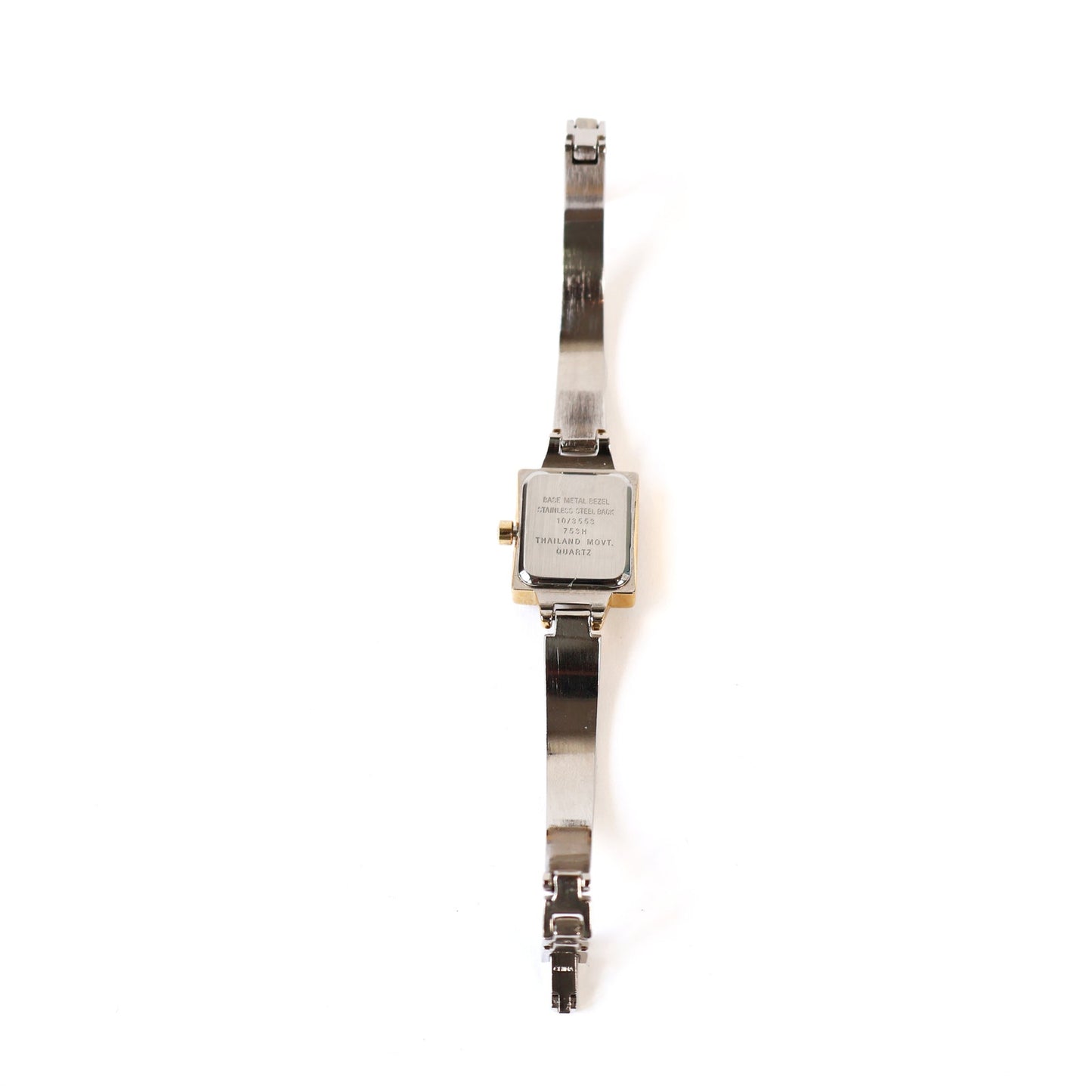 Vintage Two-Toned Watch with Metallic Square Face | ANNE KLEIN II