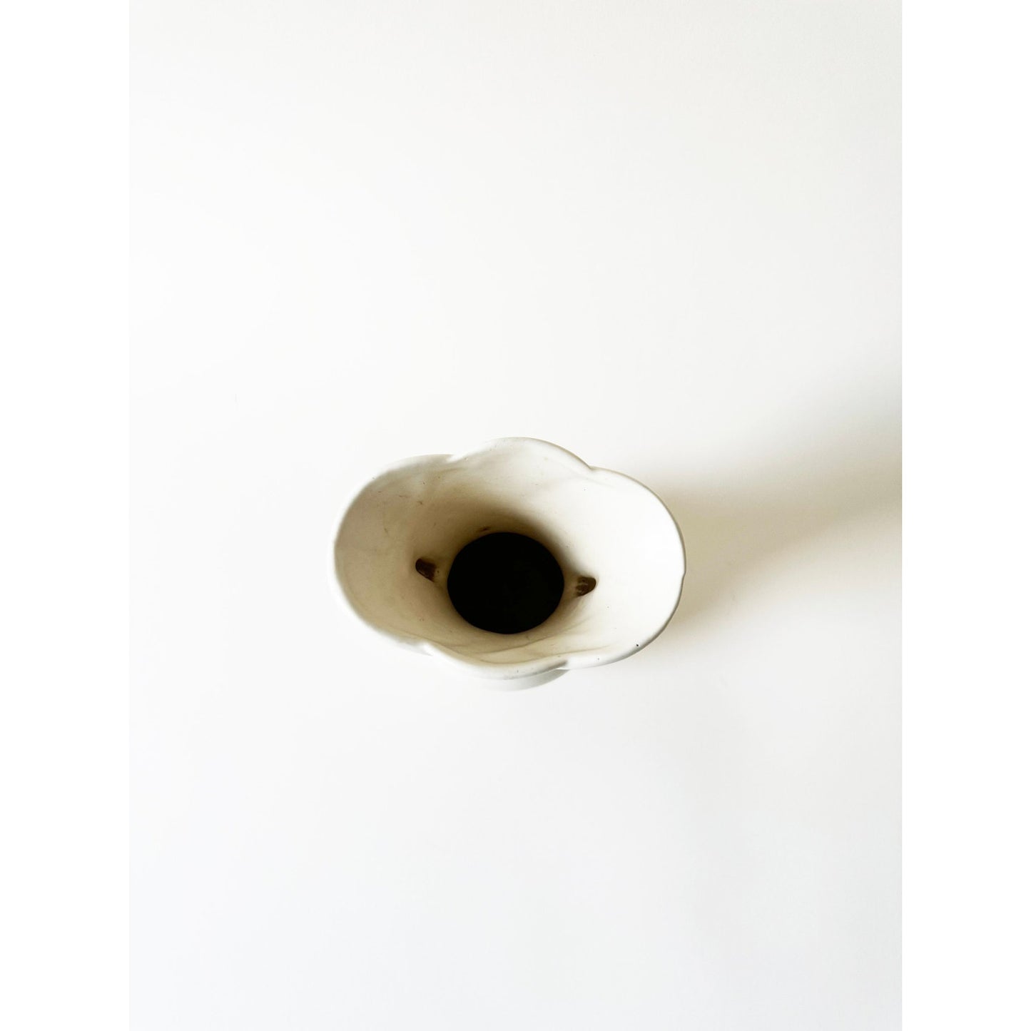 Vintage Classic Cream Pottery Small Vase | USA Made