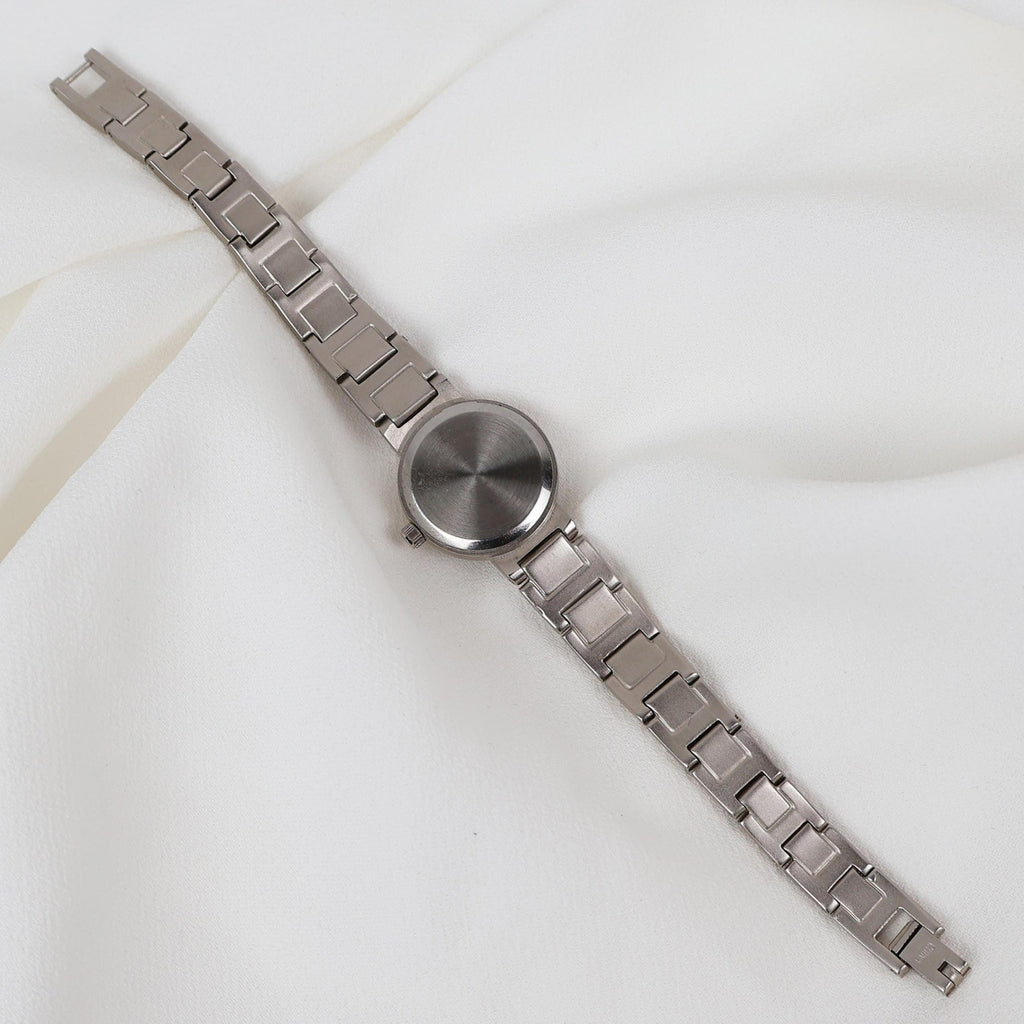 Vintage Silver Anne Klein Watch with Circle Face