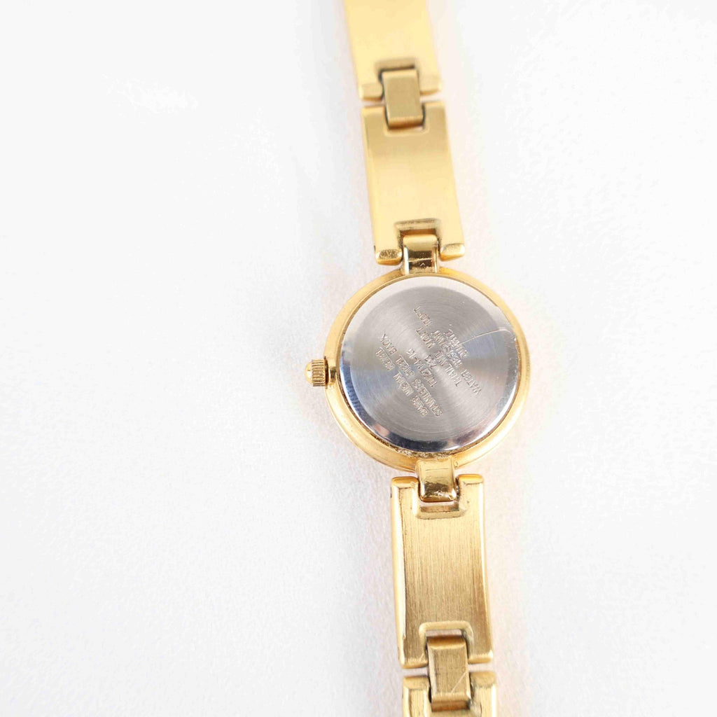Vintage Anne Klein Round Face Watch – Gold Tone Chunky Style Bracelet (Working Battery)