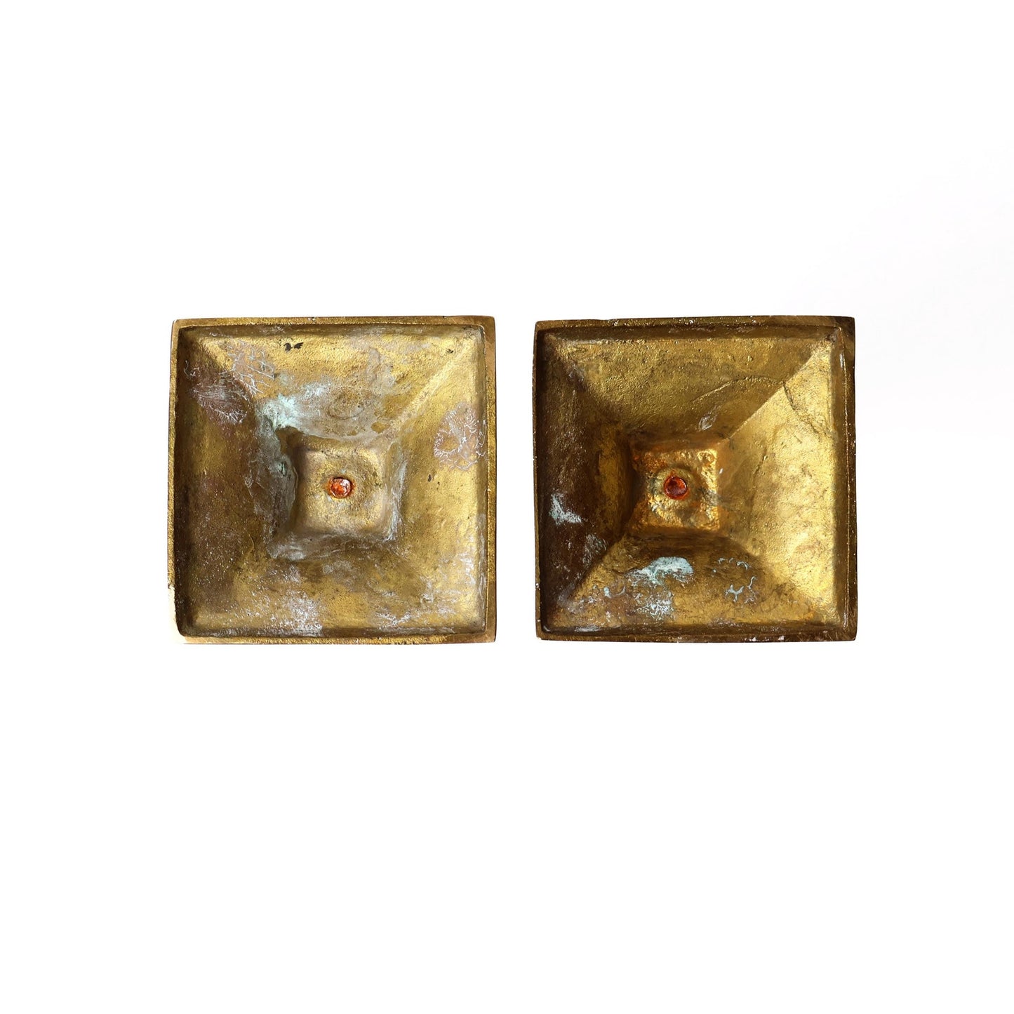 Vintage Brass Candlestick Holder Set