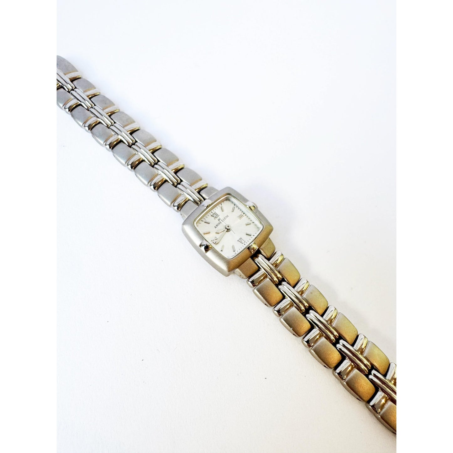 Vintage Silver Watch with Square Silver Face | ANNE KLEIN