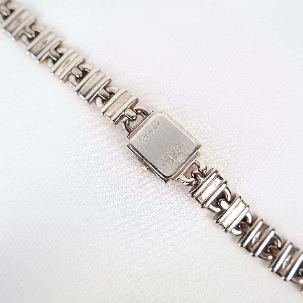 Vintage Two Tone Bulova Locket Watch with a Square Face