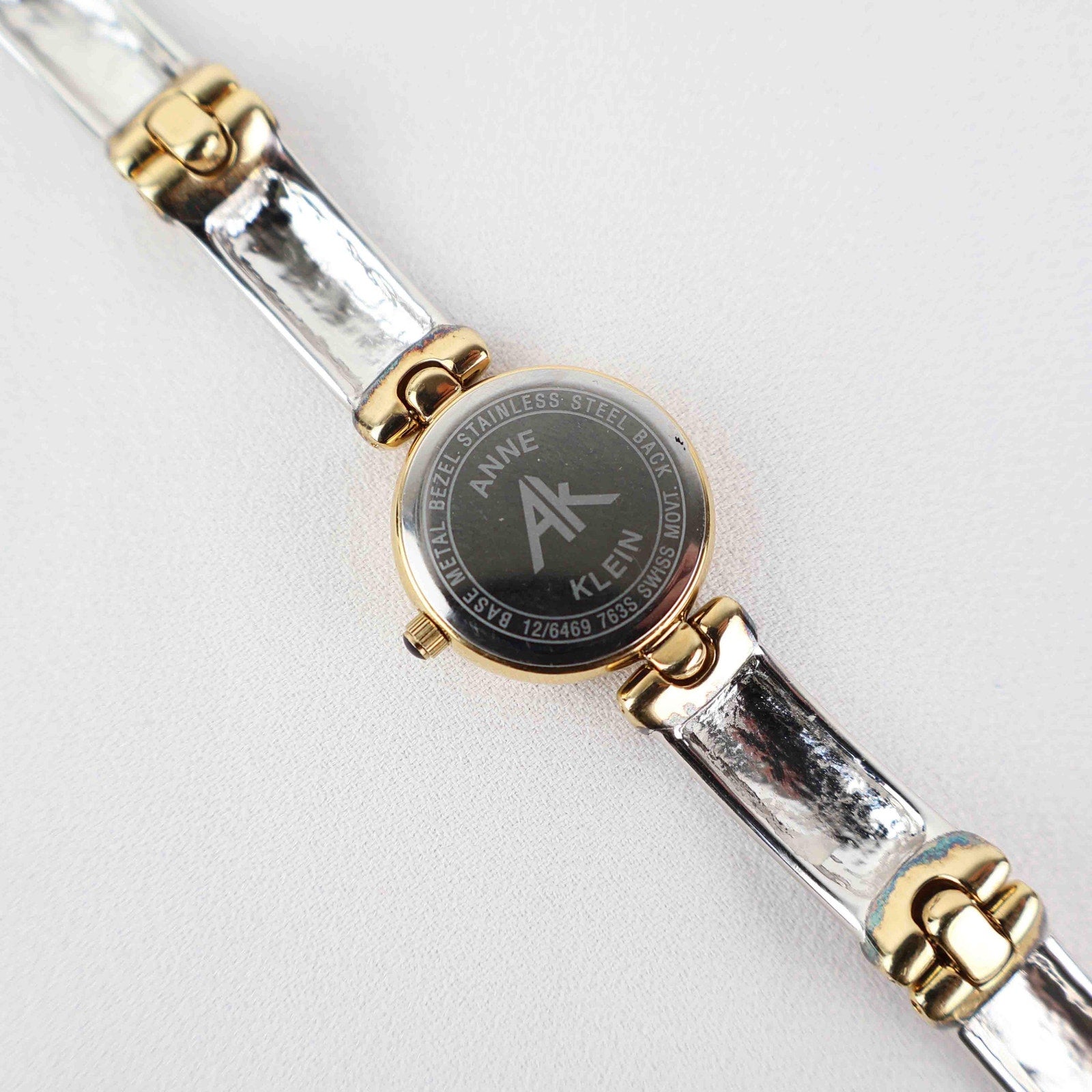 Vintage Anne Klein Round Face Watch – Two Tone Bracelet (Working Battery)